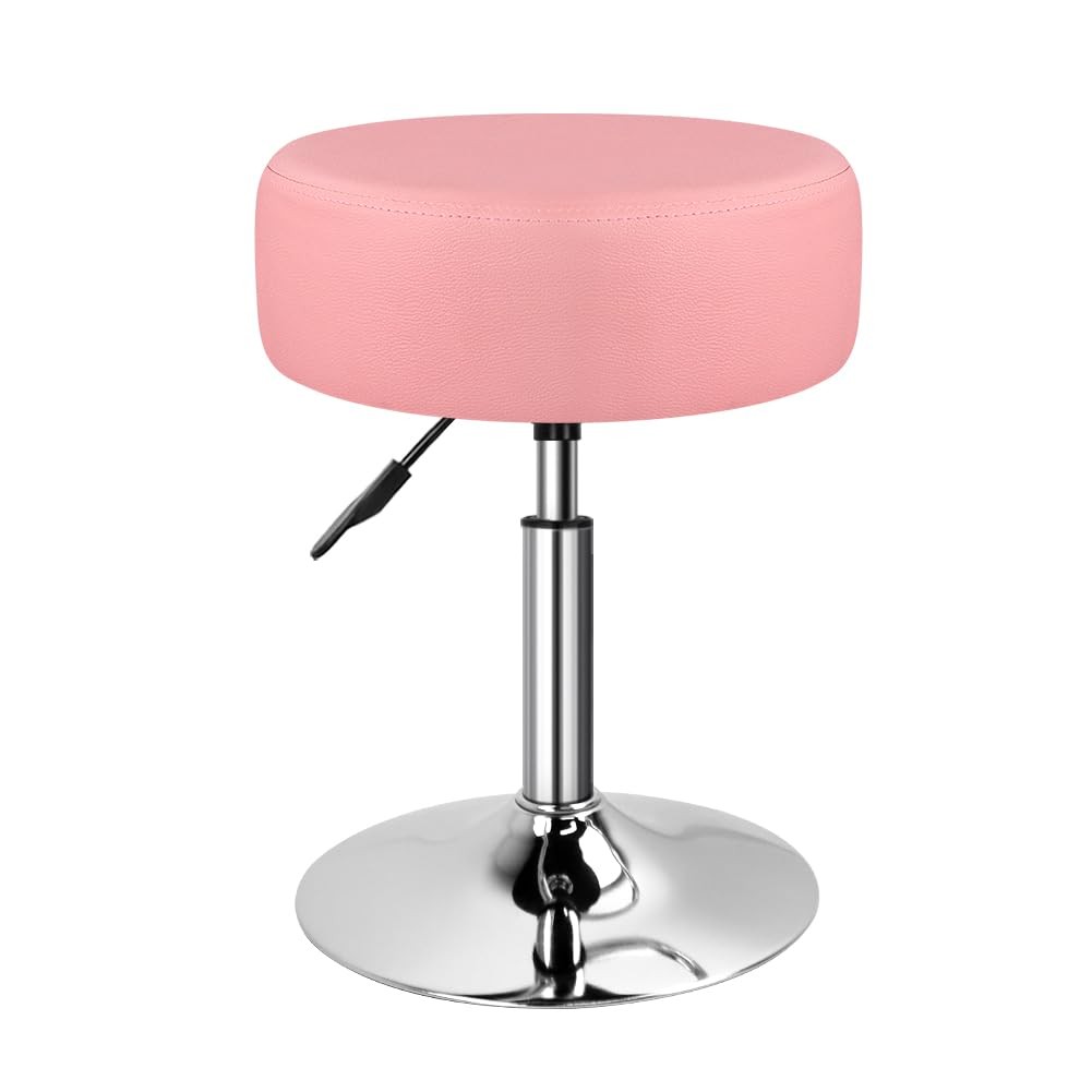 Adjustable Vanity Stool for Makeup Room Swivel Makeup Stool Small Round Ottom...