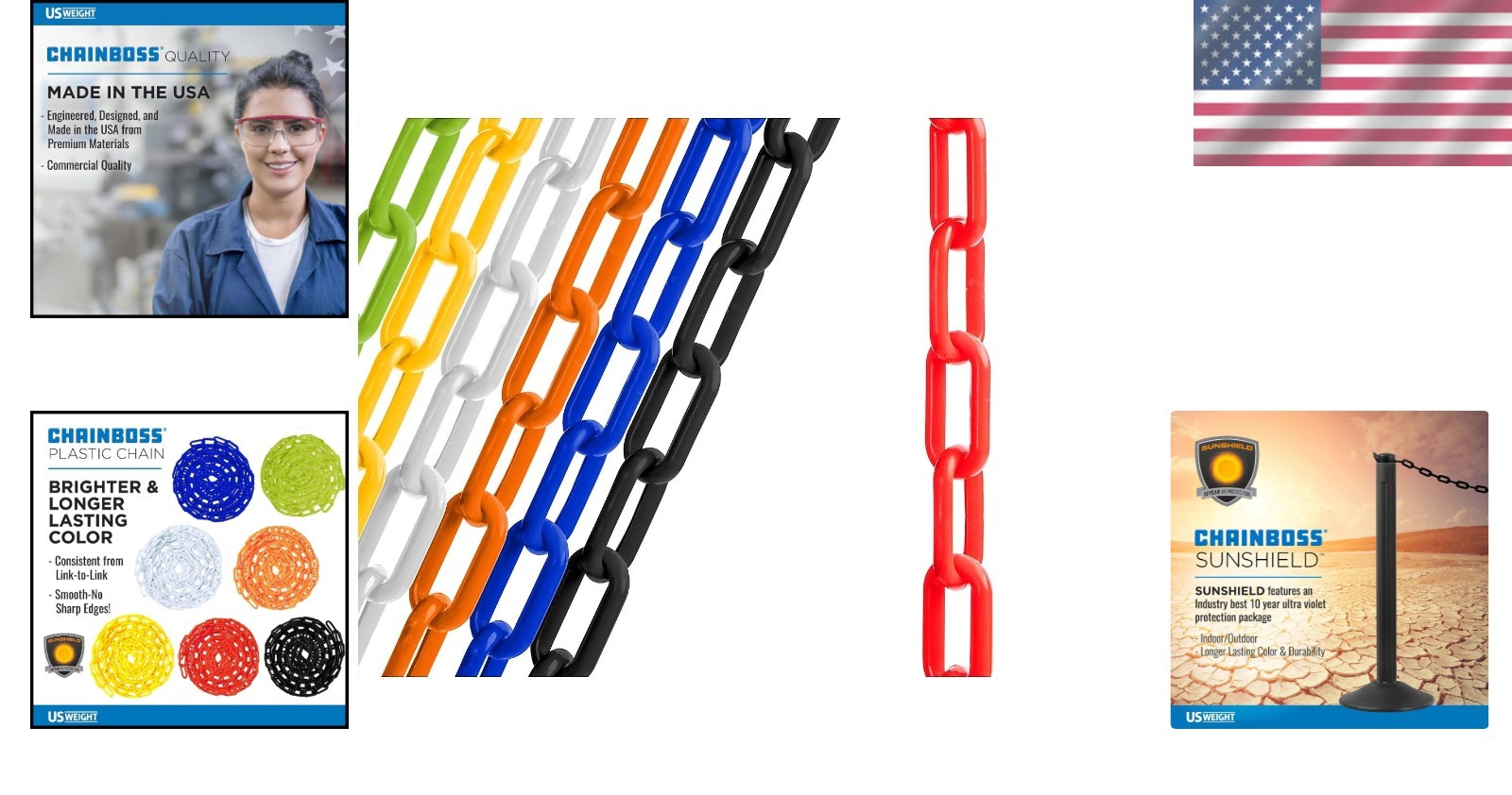Durable Safety Chain for Visual Barriers - Red