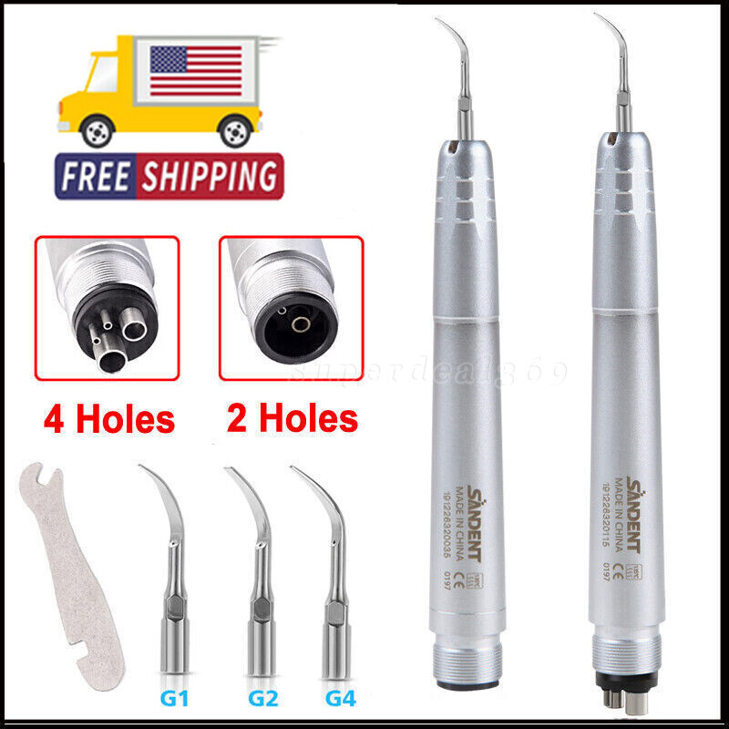USA Dental Ultrasonic Air Perio Scaler Handpiece Hygienist 2 & 4-Holes 3 Tips OR