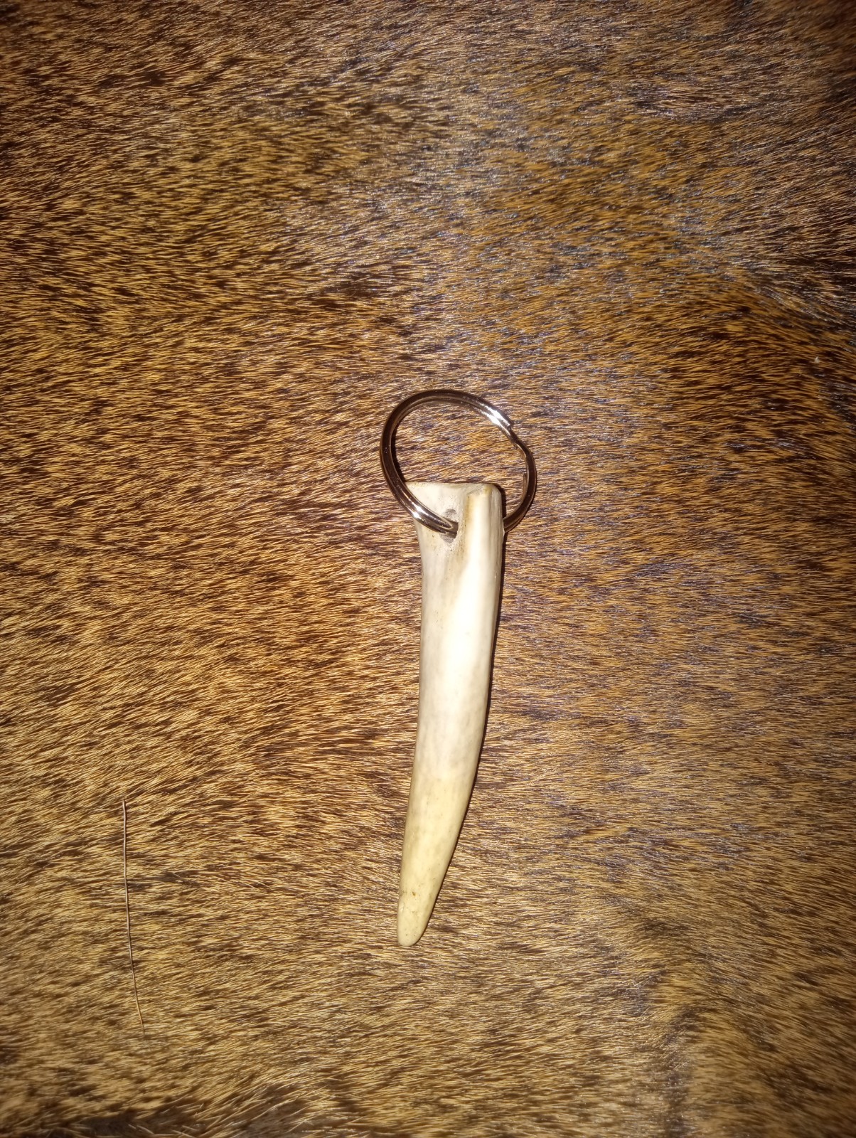 Deer antler key chain