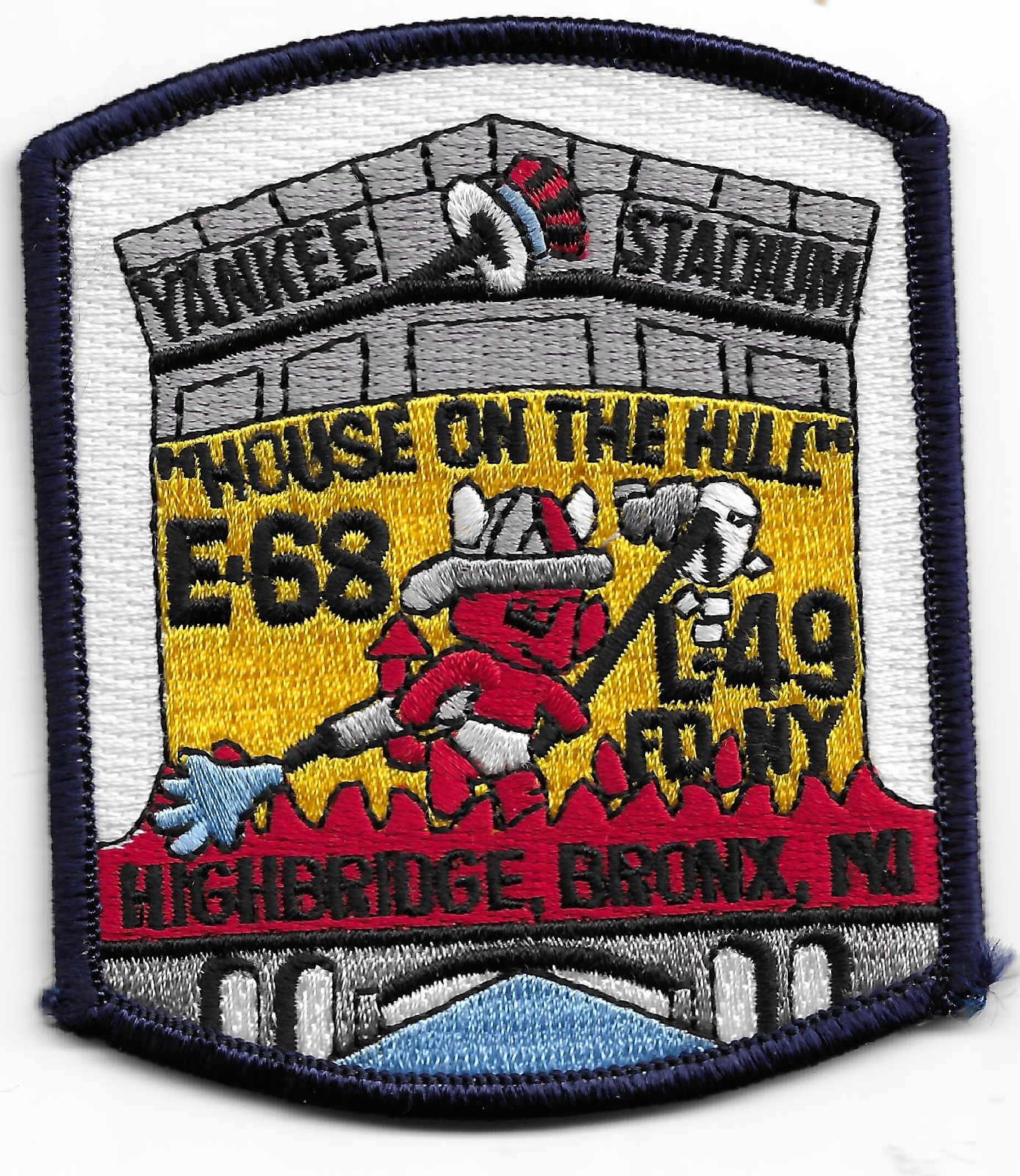 New York City - FDNY Engine-68 / Lad-49 "House-Hill", NY (3" x 3.5") fire patch