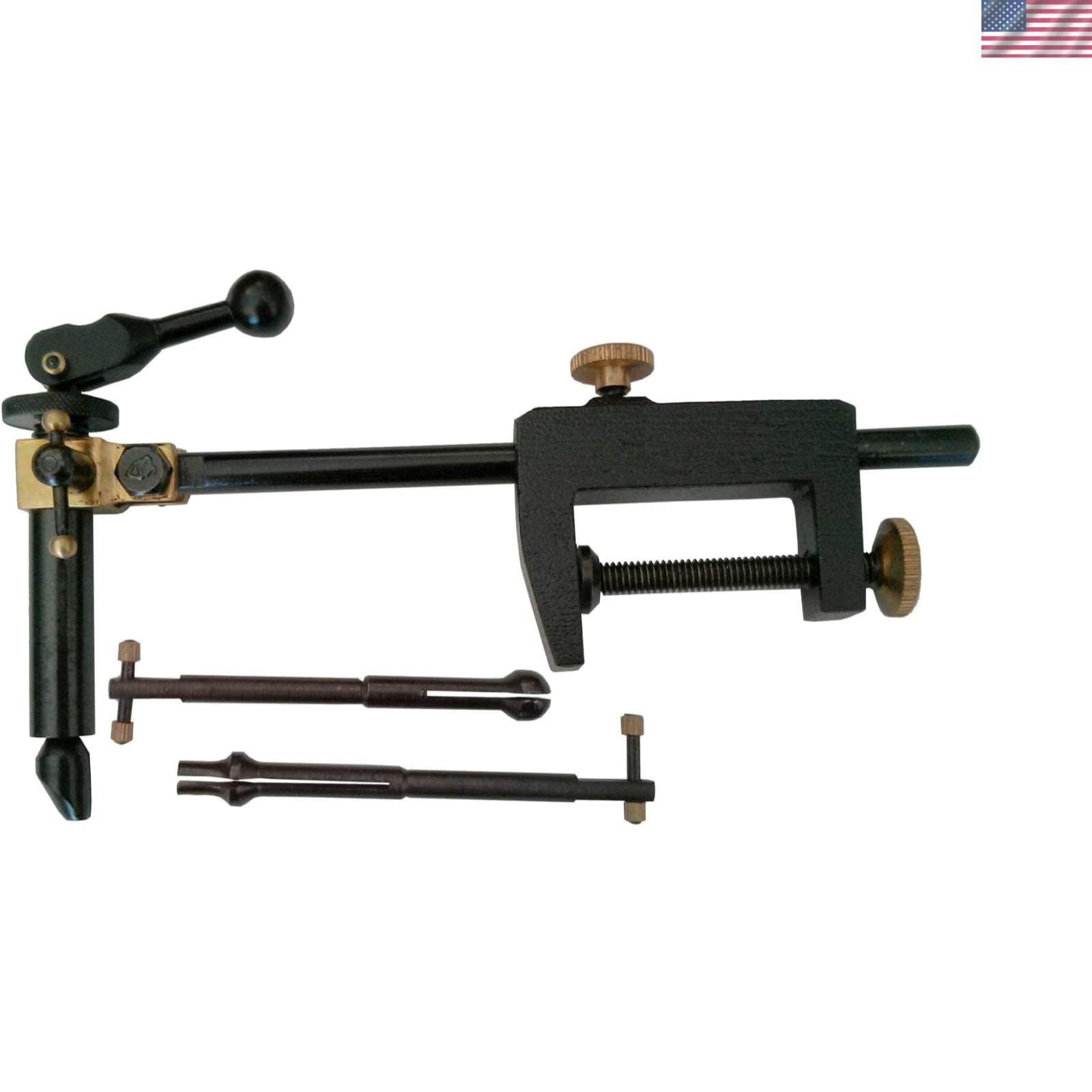 Versatile Rotary Fly Tying Vise with Multiple Adjustments and Metal Build