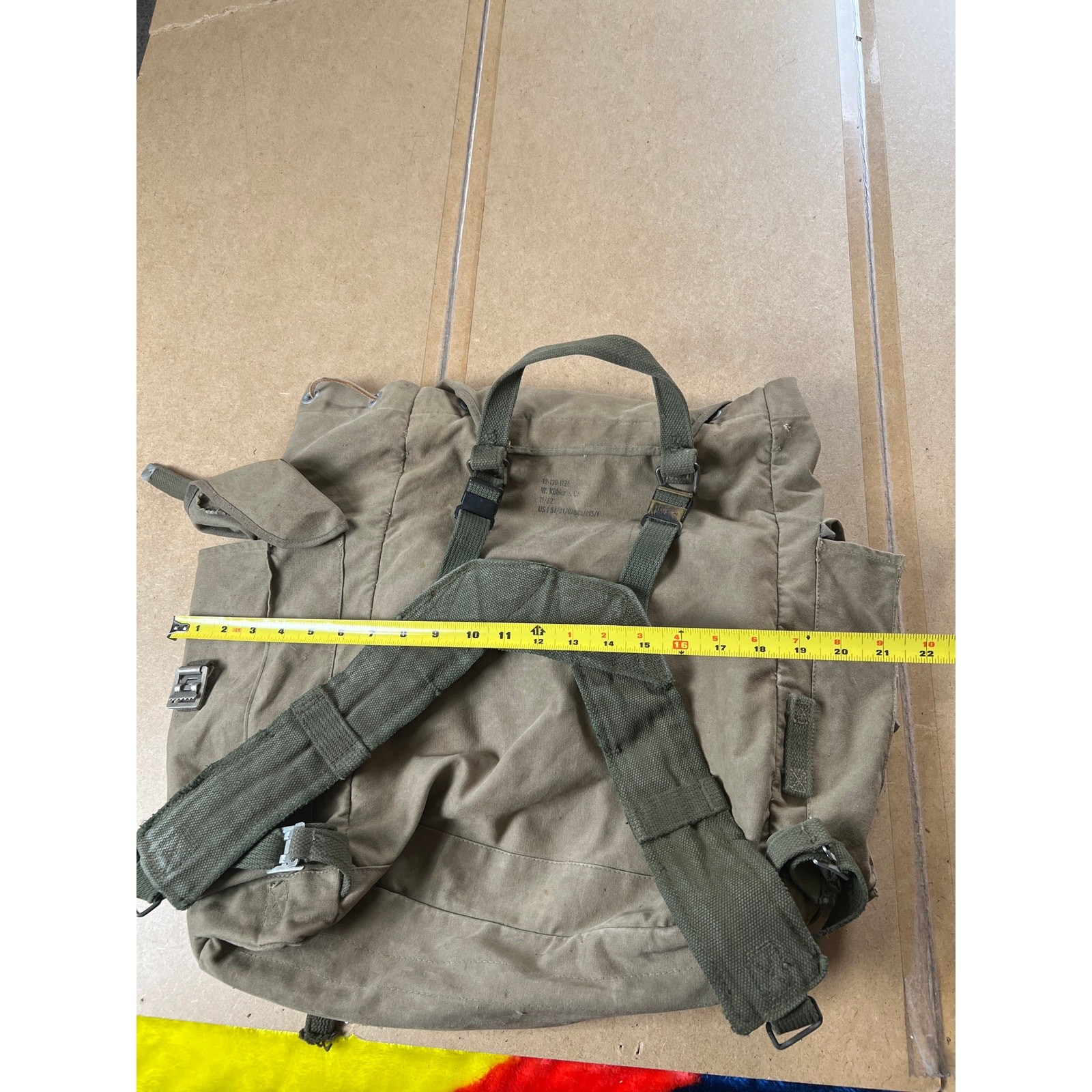Alpine Rucksack German BW Mountain Troops Backpack Canvas Straps