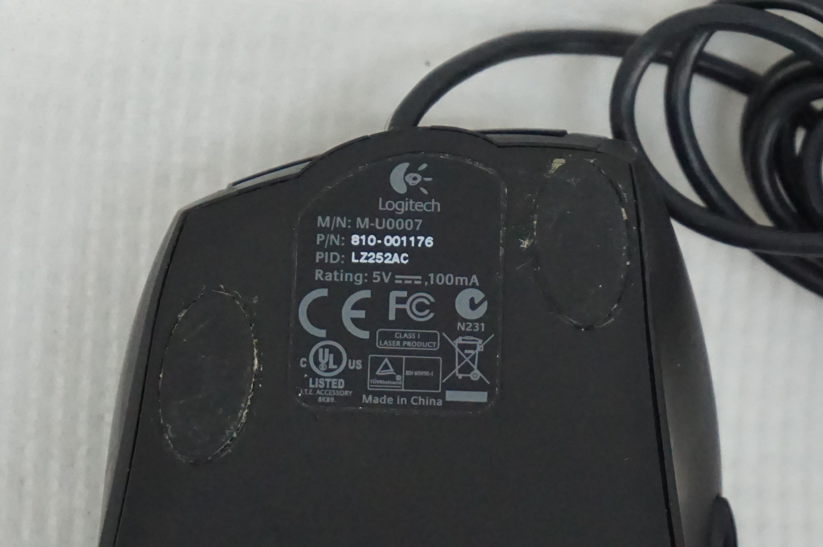 Logitech M-U0007 Advance USB Wired Optical Mouse