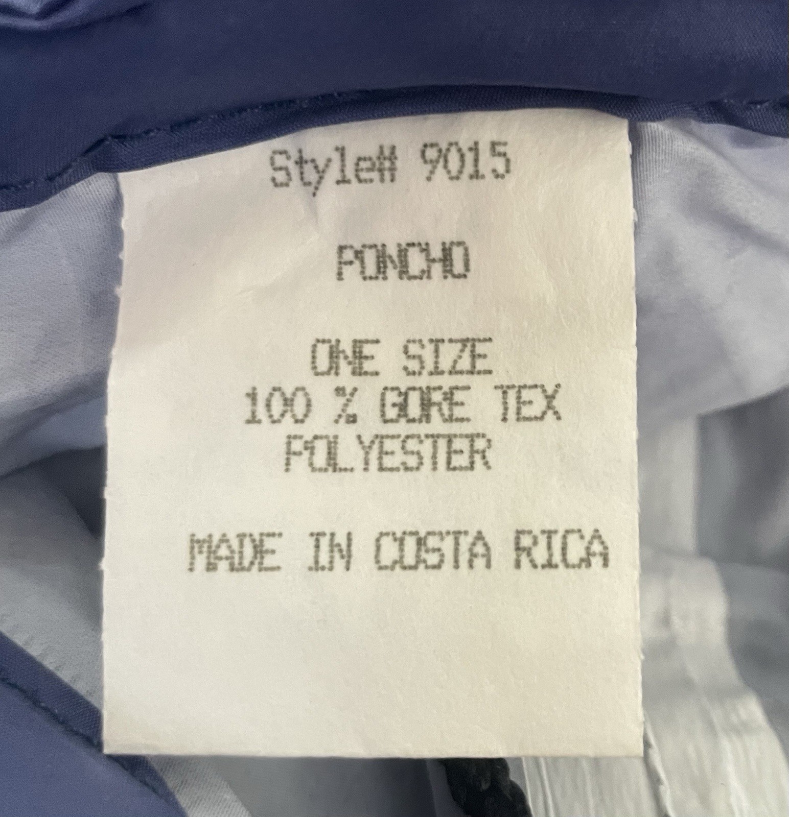 Authentic Gortex Poncho NEW Blue