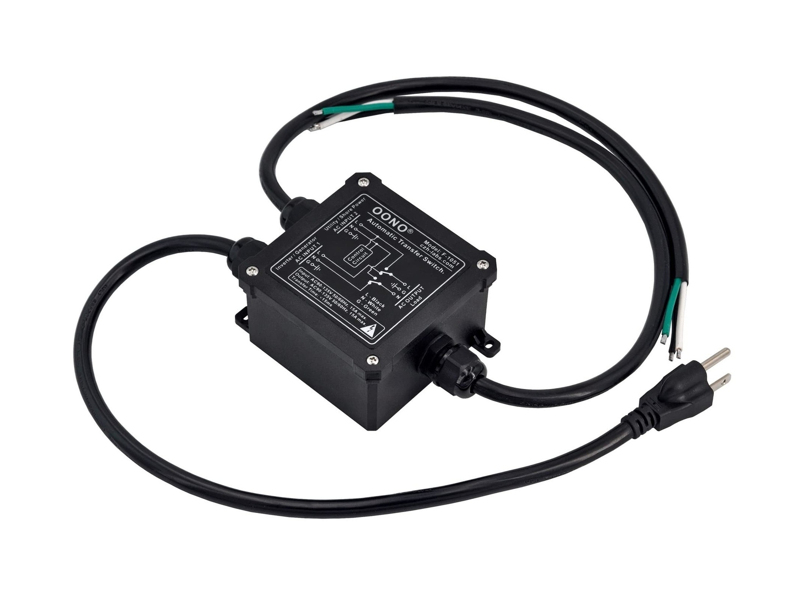 AC120V 15Amp Automatic Transfer Switch, ATS Auto Transfer Switch