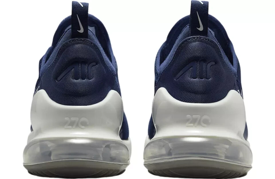 Nike Air Max 270 Men's Shoes Midnight Navy Metallic Silver White AH8050 406