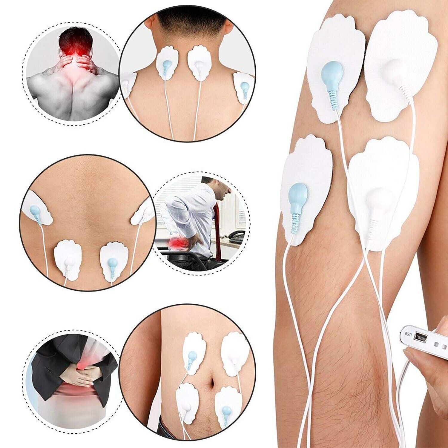 20/40PCS Electrode Pads Large Snap Replacement Tens For Electrode Pulse Massager
