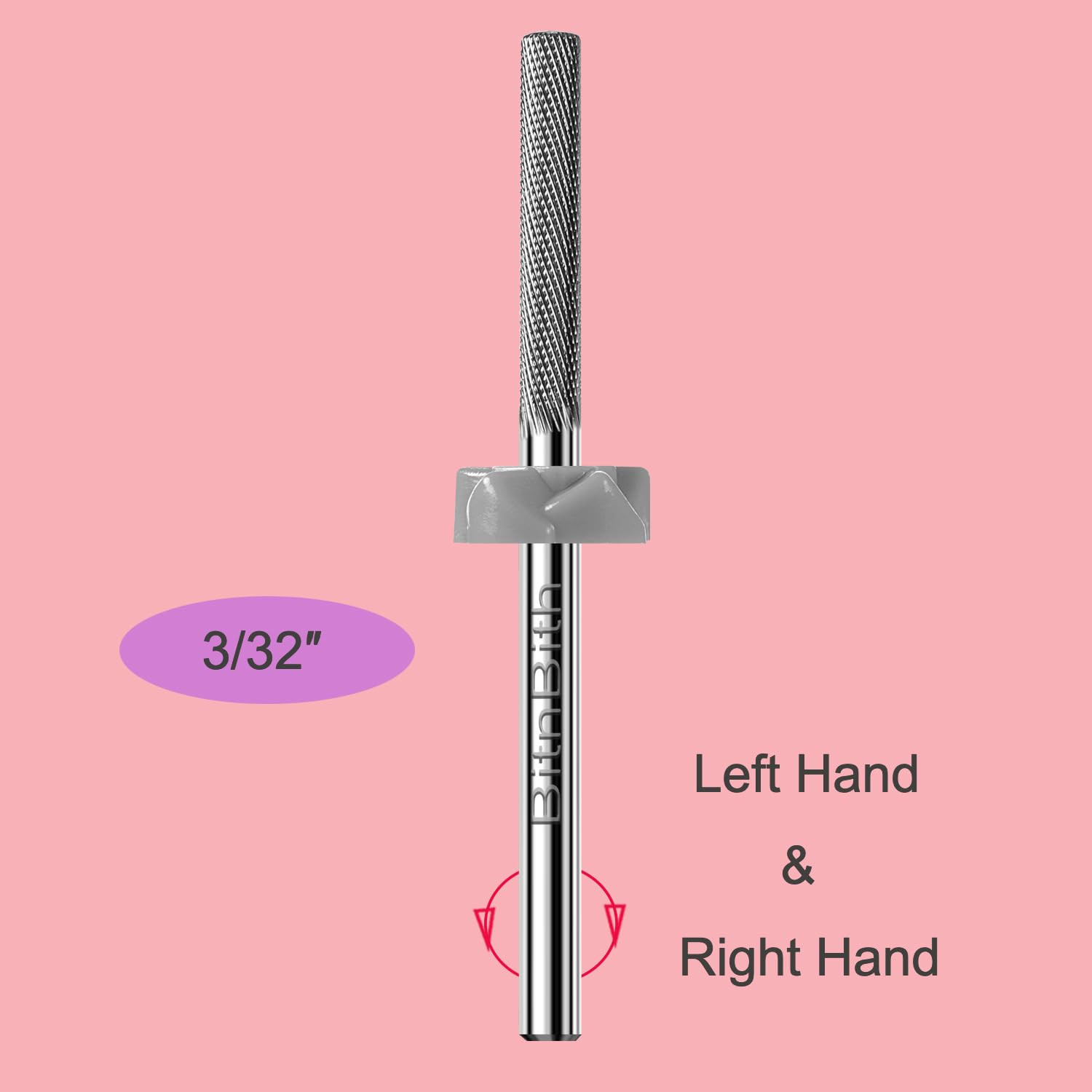 Nail Drill Bit Professional Safety Carbide Nature Nail Buffer Drill Bit 3/32”...