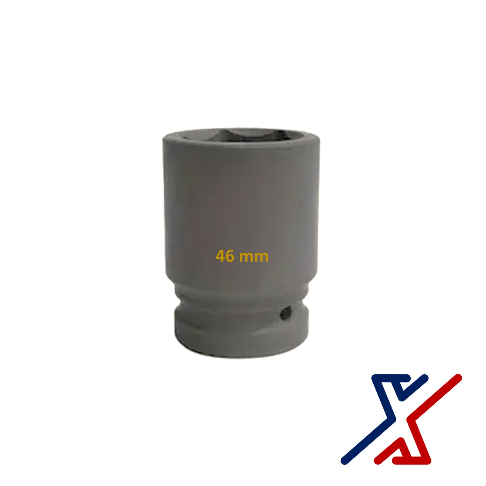 46 mm x 1" Drive, 6 Point Deep Impact Socket, Spindle Axle Nut by X1 Tools
