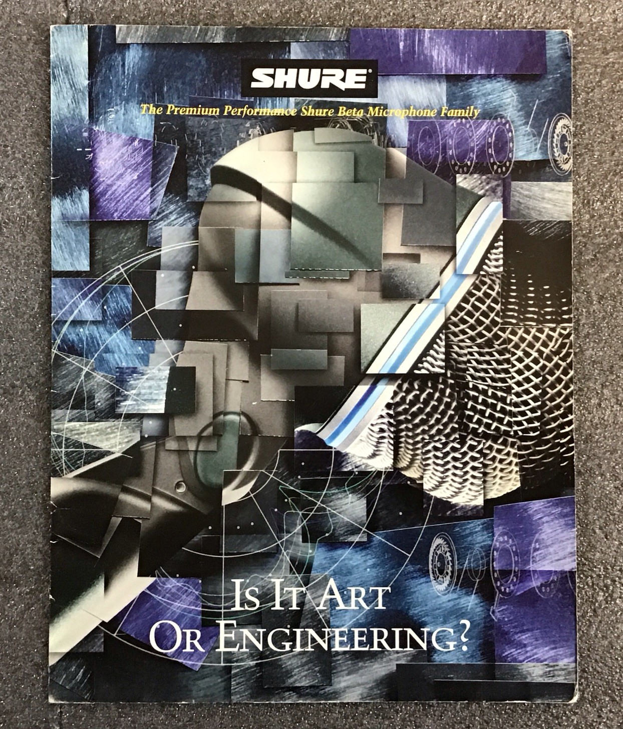 SHURE Microphone Folder with Individual Microphone Posters, Jan. 1996