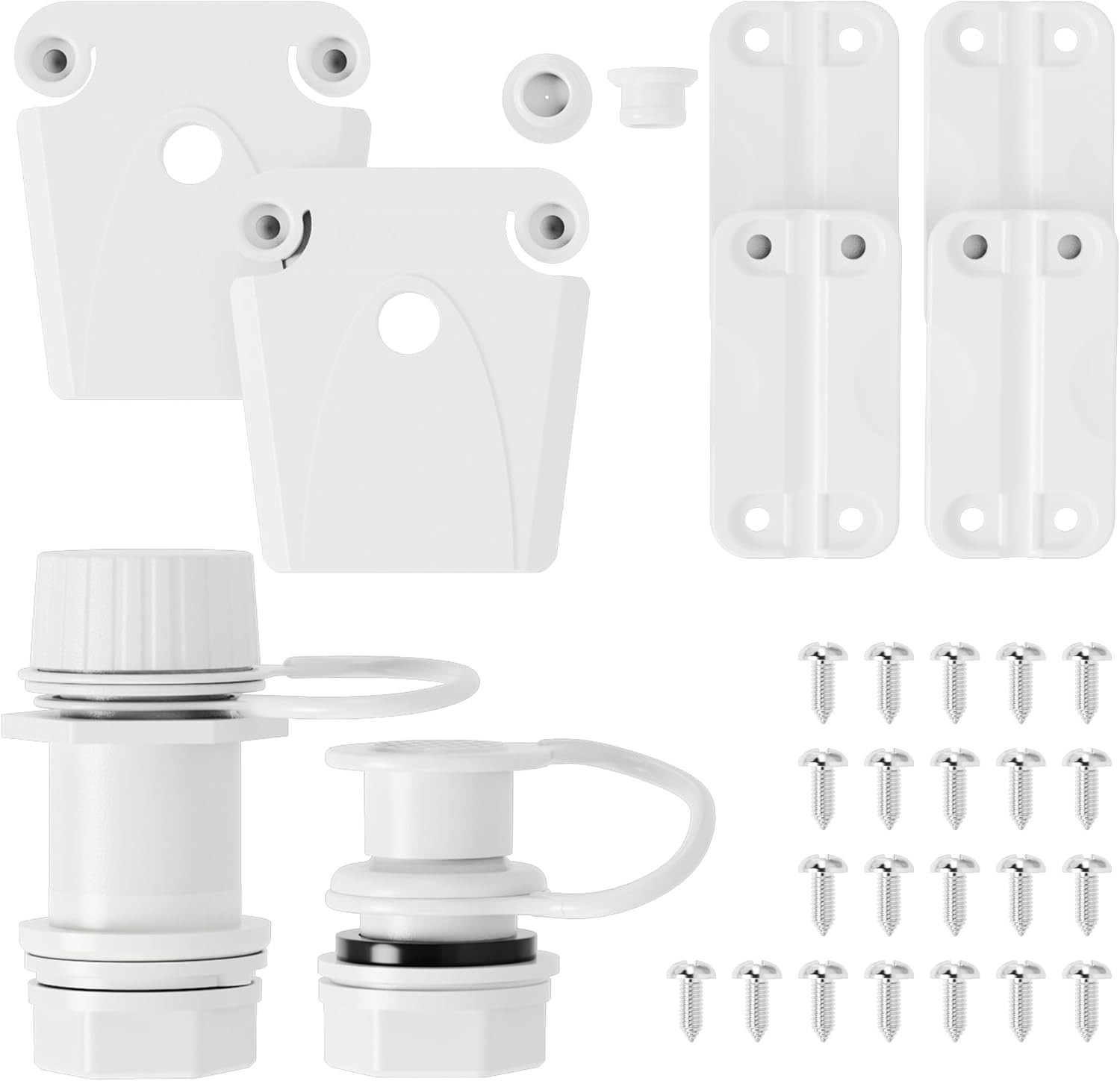 Replacement Parts Kit for Igloo Coolers - Plastic Hinges, Latches, White