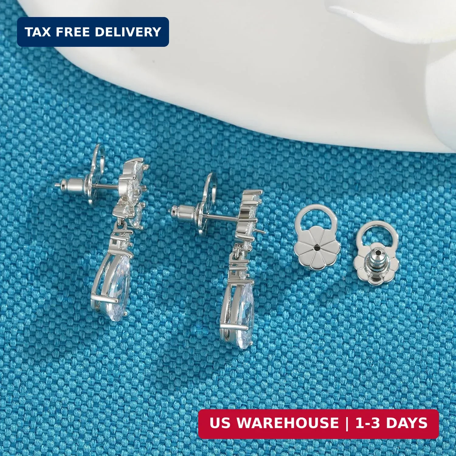 Earring Backs for Droopy Ears, Flower Bullet Locking Earring Lifter Backs Replac
