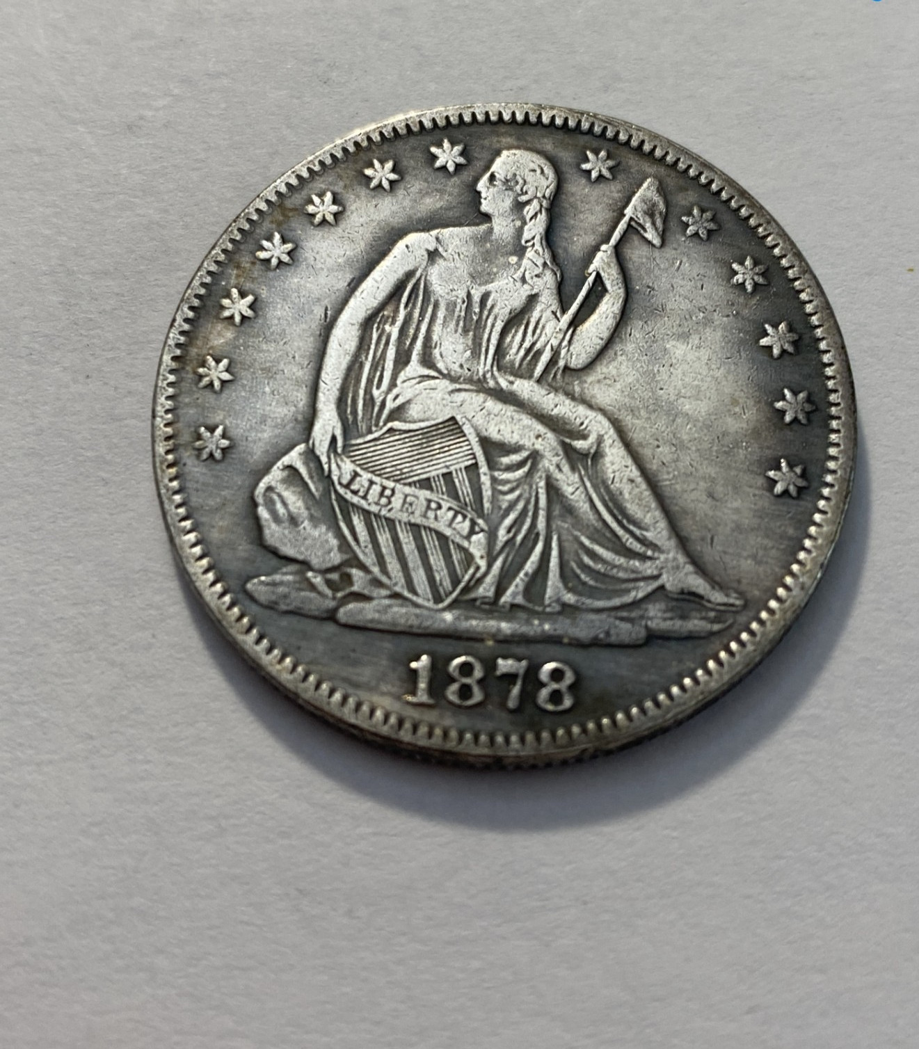 1878-S Seated Liberty Half Dollar Coin Contemporary Restrike Token.