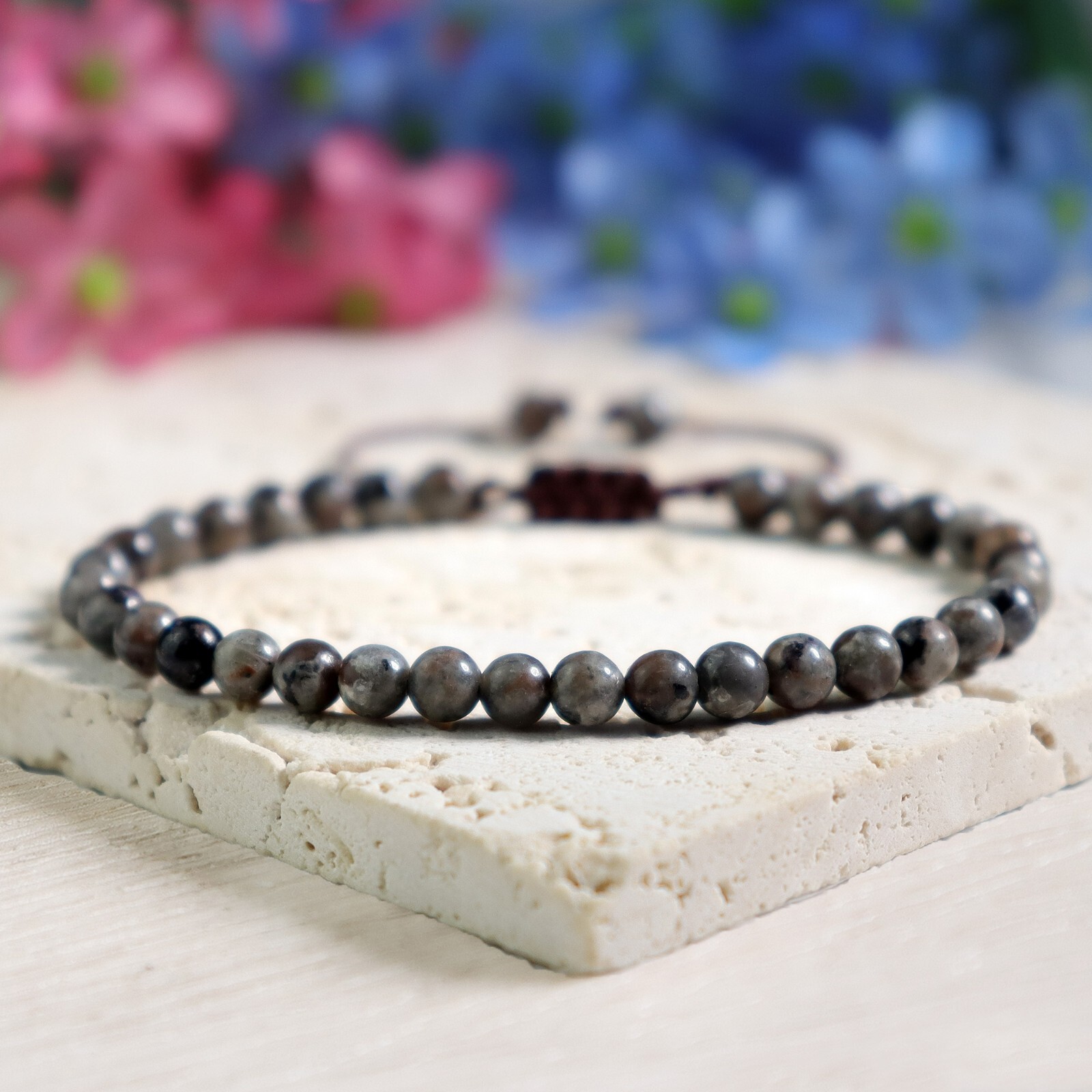 Natural Yooperlite Flame Stone Beaded UV Glowing Healing Handmade Lucky Bracelet