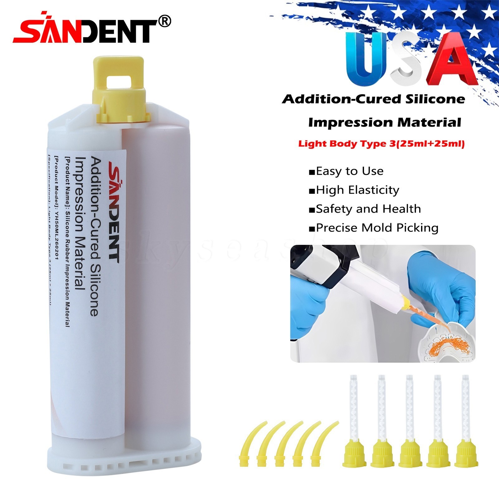 Dental Silicone Impression Material Heavy/Medium/Light Body Normal/Fast Set