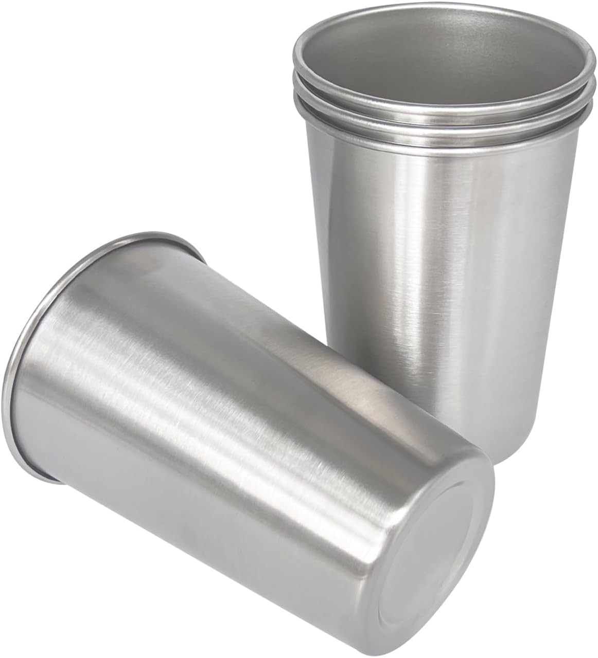 4 Pack Unbreakable Stainless Steel Cups 10Oz Metal Drinking Cup for Camping