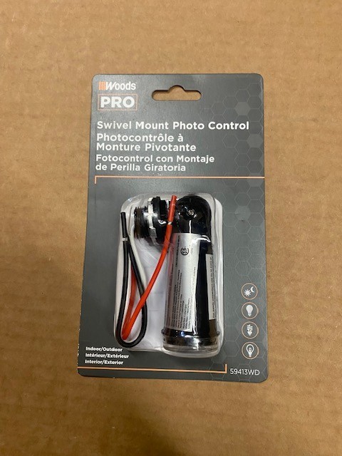 Woods 59413 Outdoor Conduit Lighting Control With Photocell / Swivel