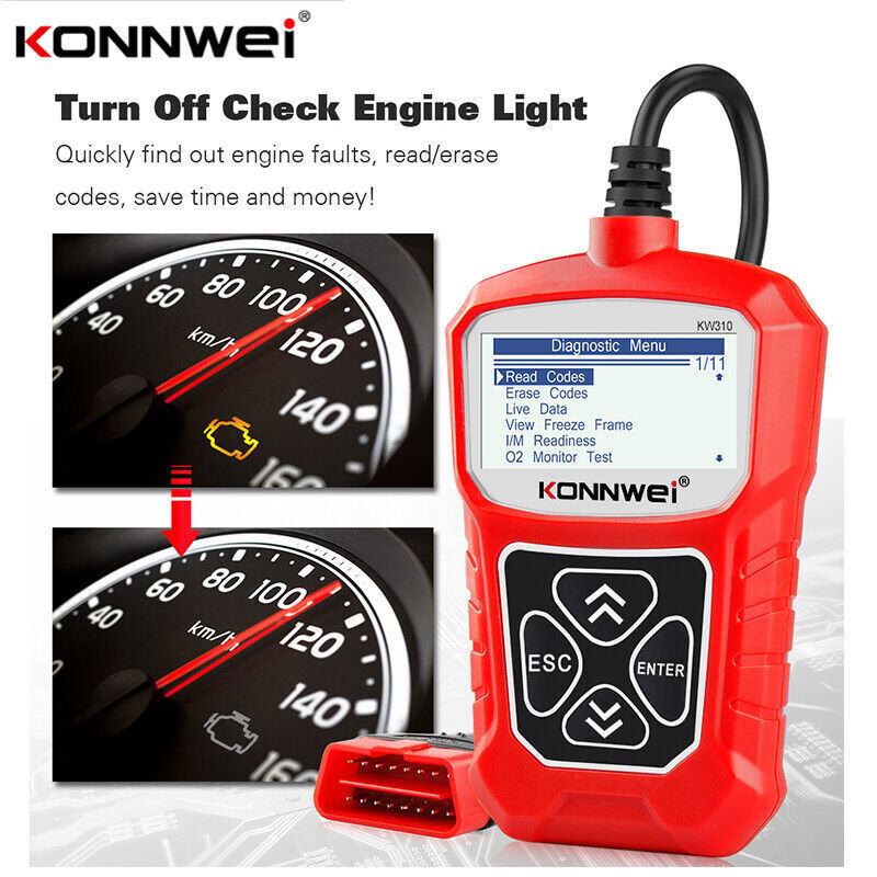 Automotive OBD2 Scanner OBD Code Reader Car Diagnostic Tool Check Engine Fault