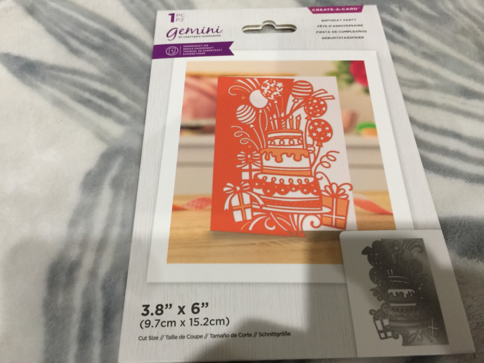 Gemini Scene Create A Card Birthday Party by Crafters Companion 751506 New