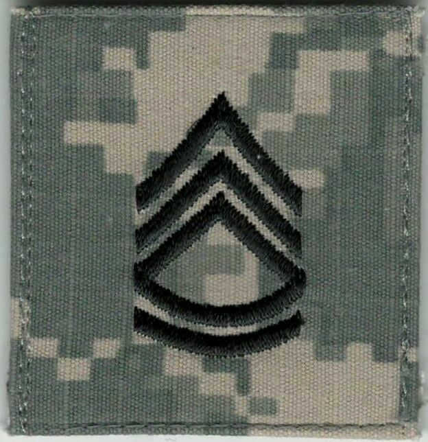 ACU E-7 E7 Sergeant First 1st Class Rank Fits For VELCRO® BRAND Loop Fastener