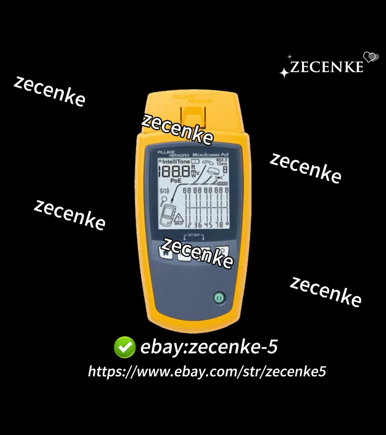 Fluke Networks MS-POE Cable Tester, Connector Type RJ45