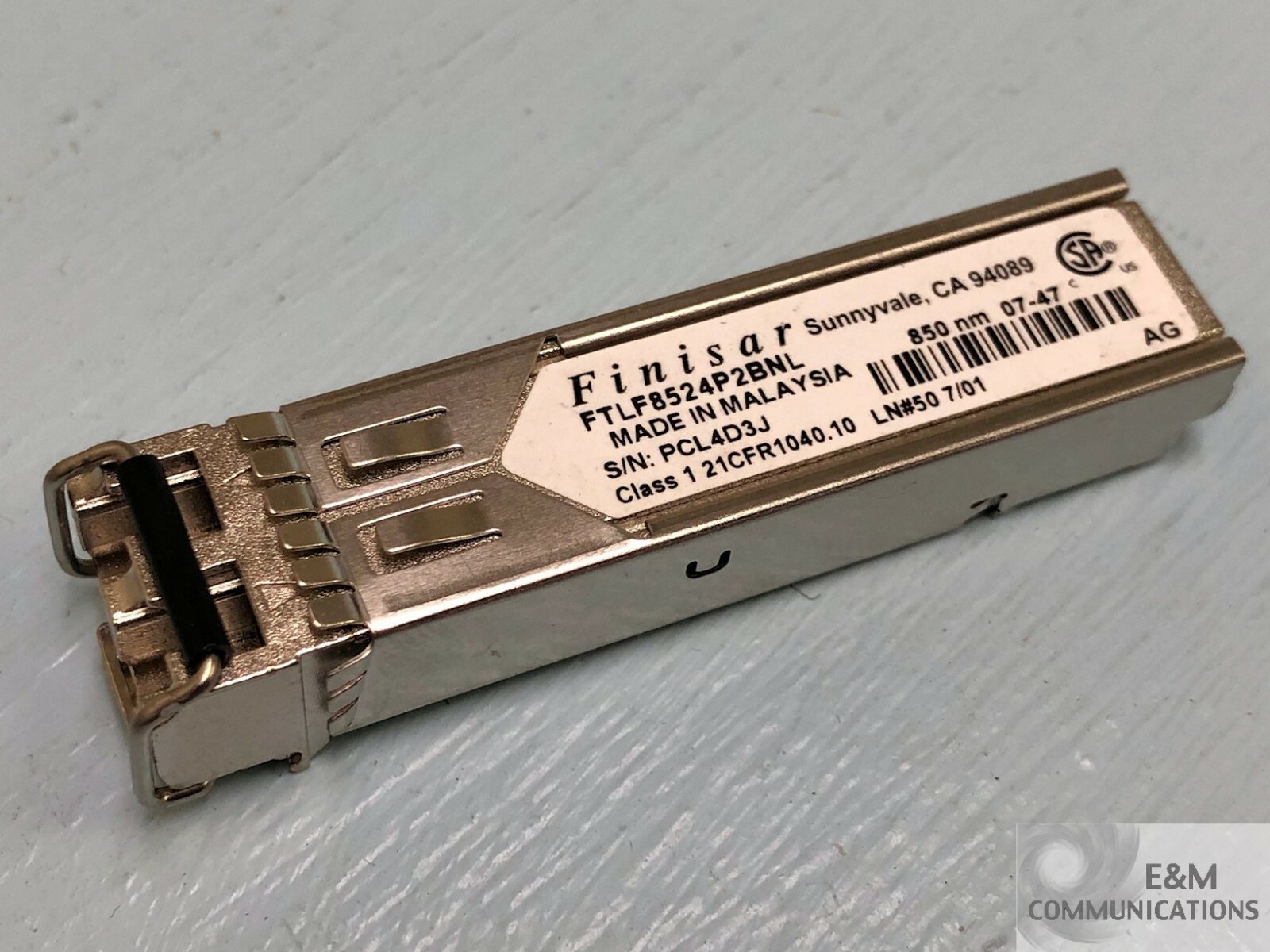 LOT OF 4 - FTLF8524P2BNL FINISAR 4GB 850nm 150M FIBER CHANNEL SFP TRANSCEIVER