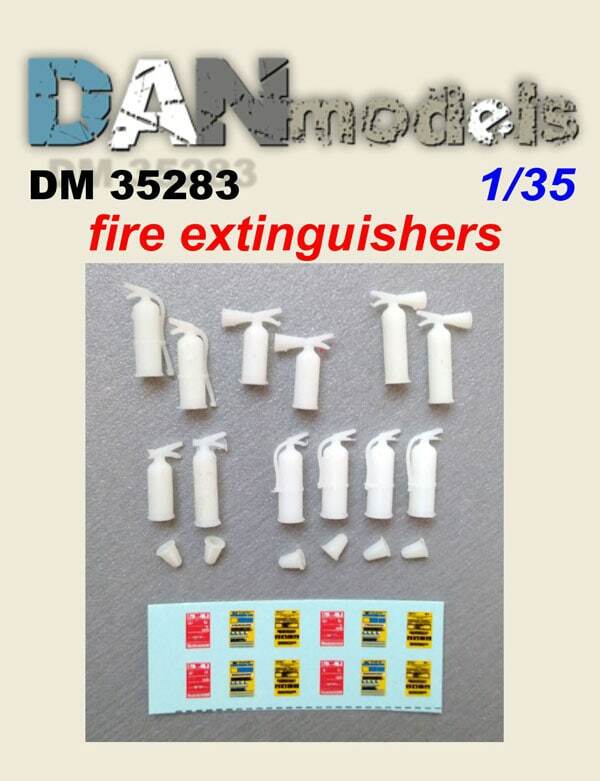 Dan Models 35283 - 1/35 - Fire-extinguishers (12 pcs) Set of parts for scale kit
