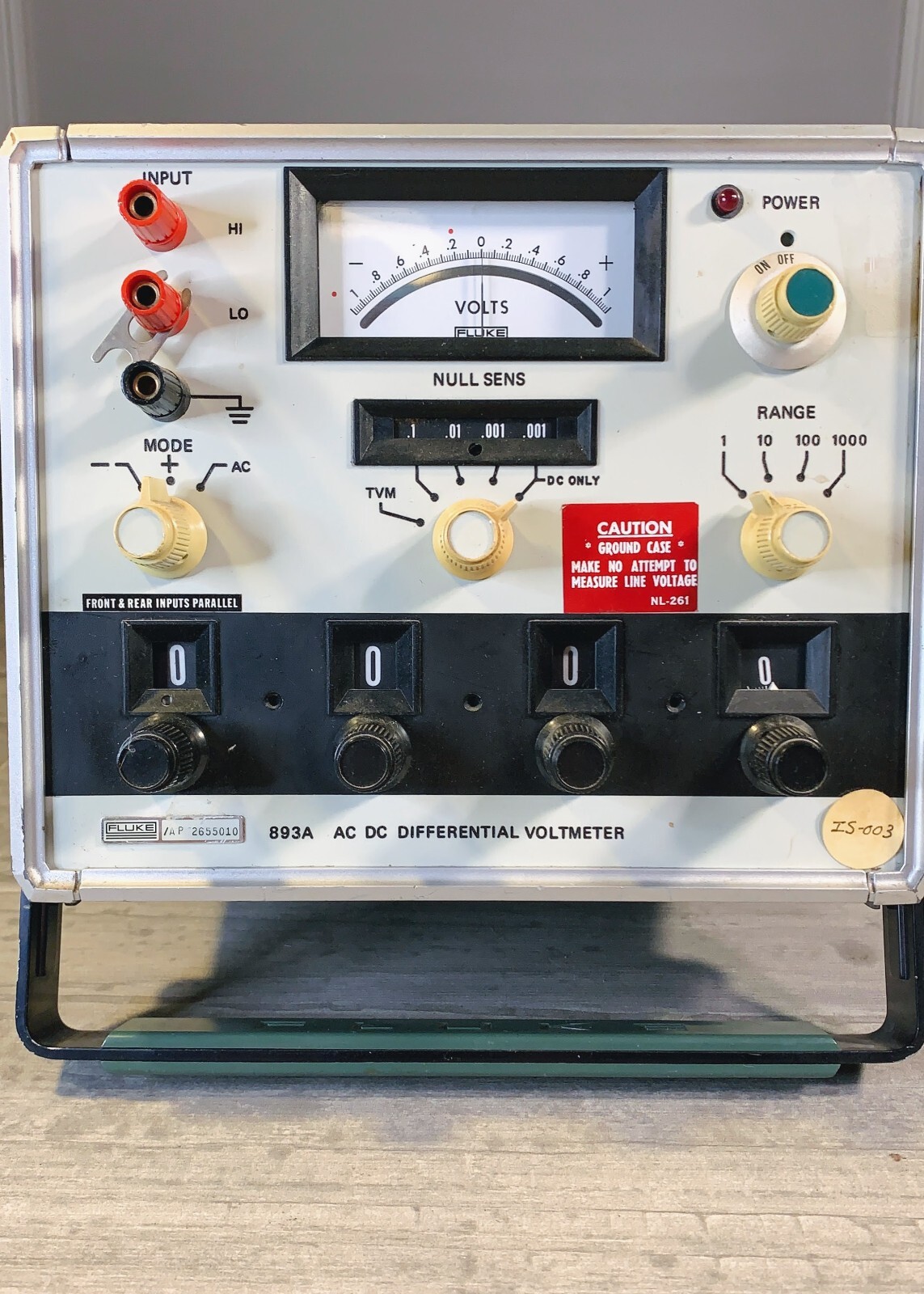 Fluke 893A AC-DC Differential Voltmeter EXCELLENT CONDITION