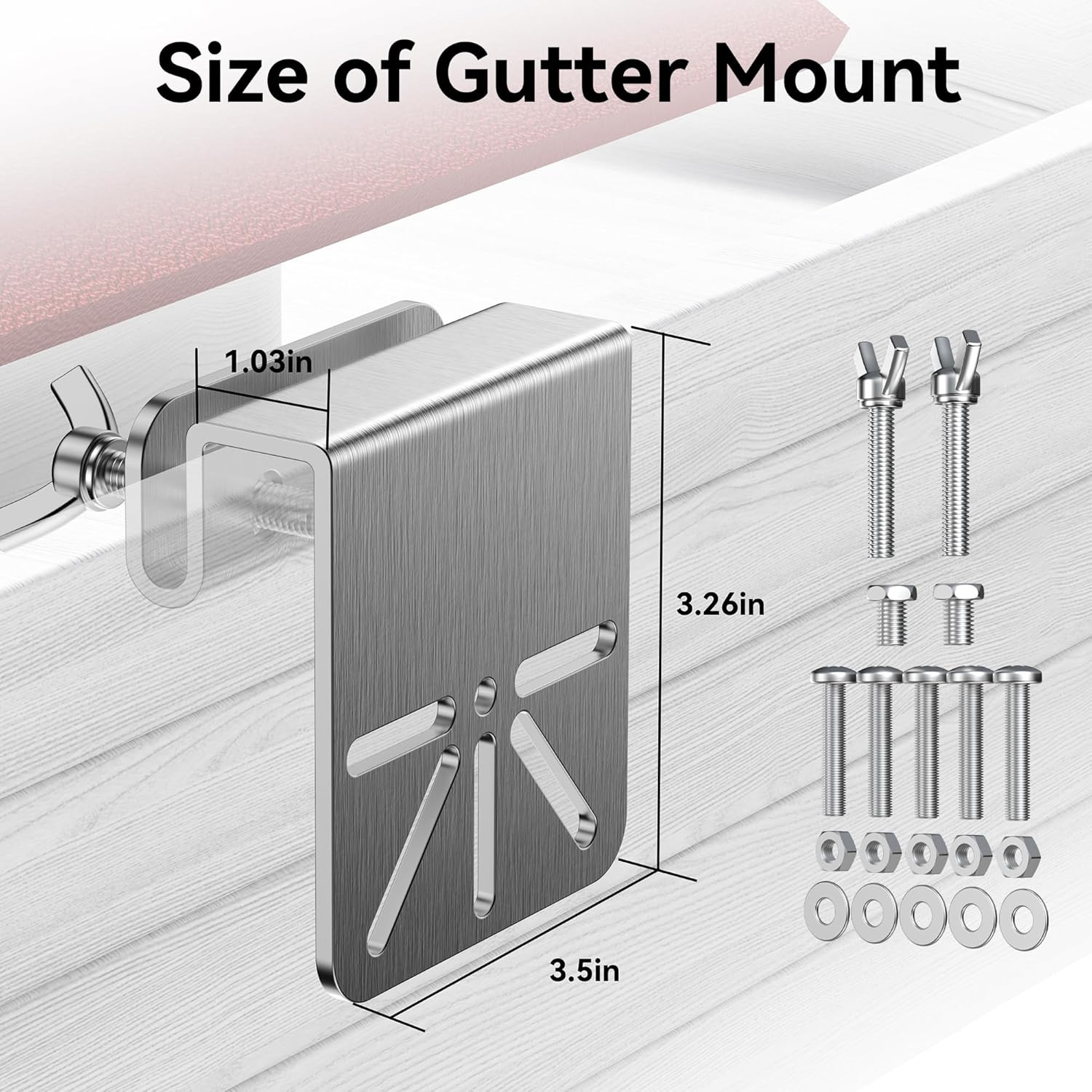 2 Pack Gutter Mount Bracket Compatible with Eufy Solocam S340/E30, No Drill Inst