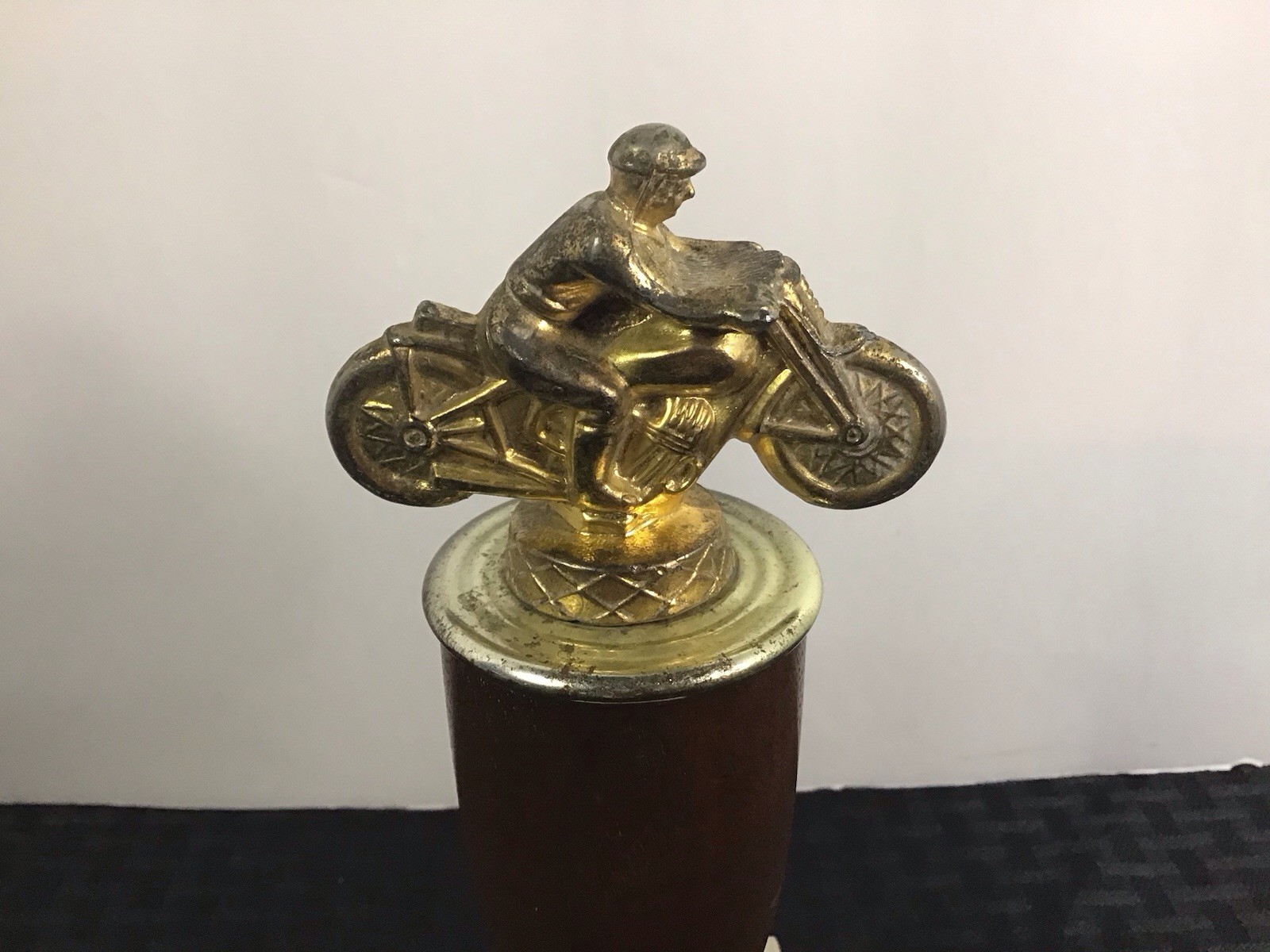 Vintage motorcycle racing trophy