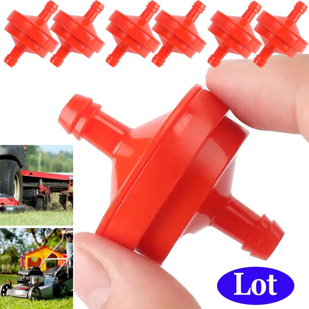 10-50pcs 298090 298090S Lawn Mower 1/4" Inline Gas Fuel Filter Fors BS