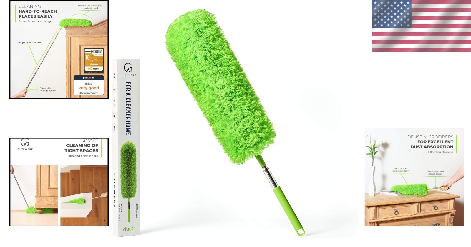 Electrostatic Microfiber Duster - Bendable Head