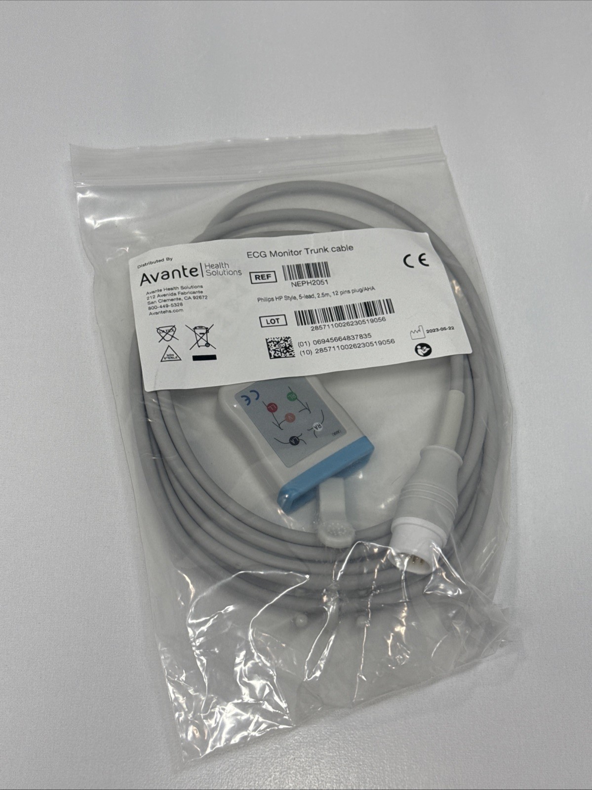 Avante Health Solutions NEPH2051 ECG Monitor Trunk Cable