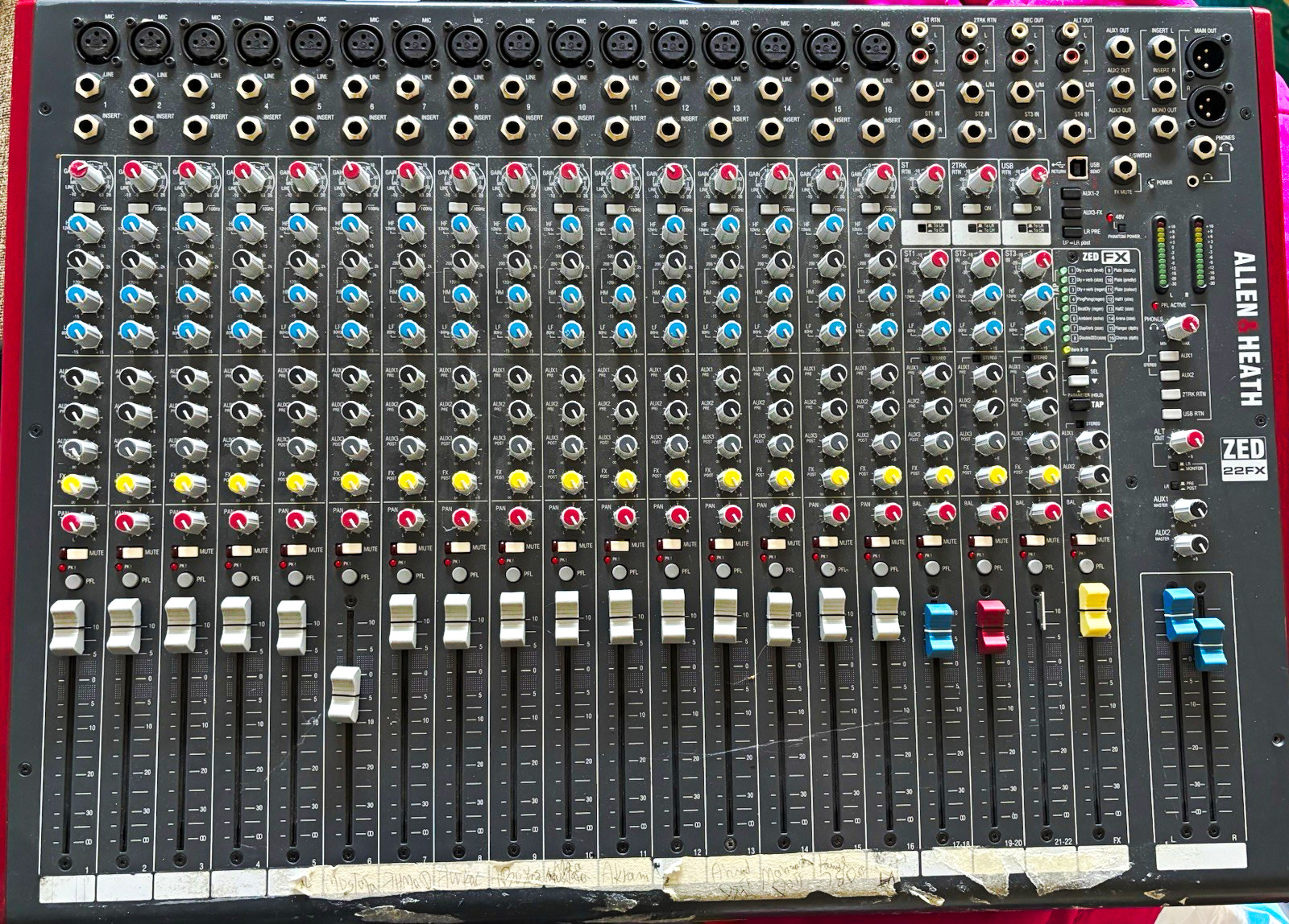 Allen & Heath ZED-22FX 22-Channel Analog Mixer USB Interface Built-In FX