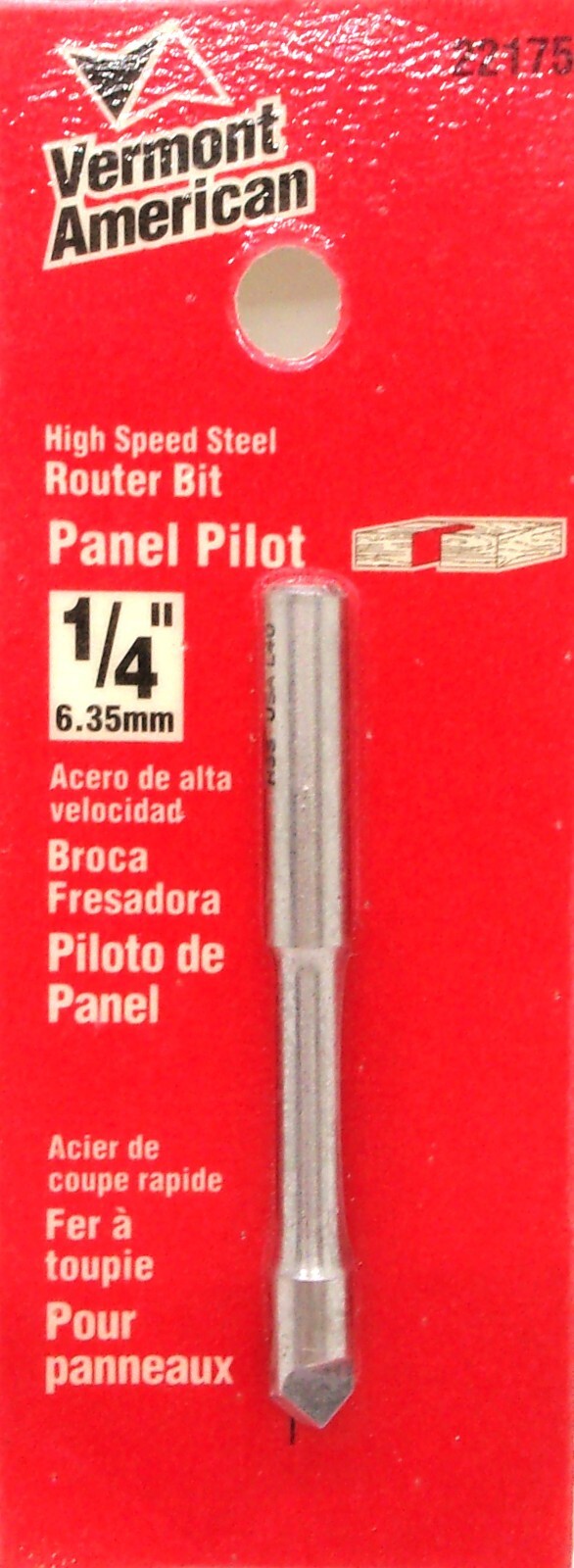 Vermont American #22175 1/4" HSS Comb Panel Bit