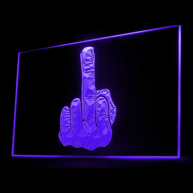 220007 Finger Back Off Man Cave Home Decor Shop Display Lighting Neon Sign