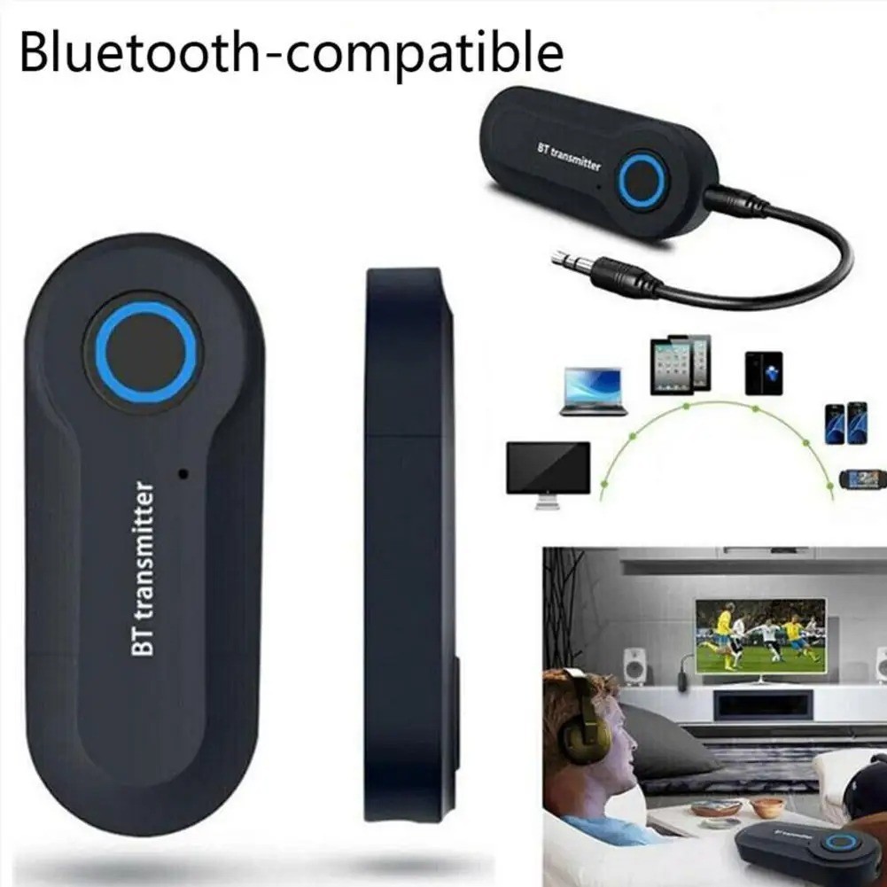 Bluetooth 3.5mm Jack Audio Transmitter Wireless Adapter for TV PC