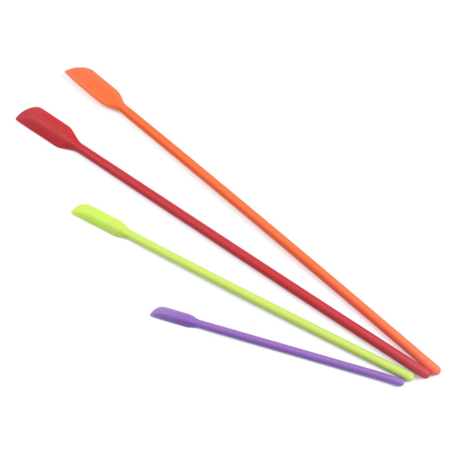 Silicone Spatula Set 4pcs Mini Flexible Scraper Tools for Jar Kitchen Makeu