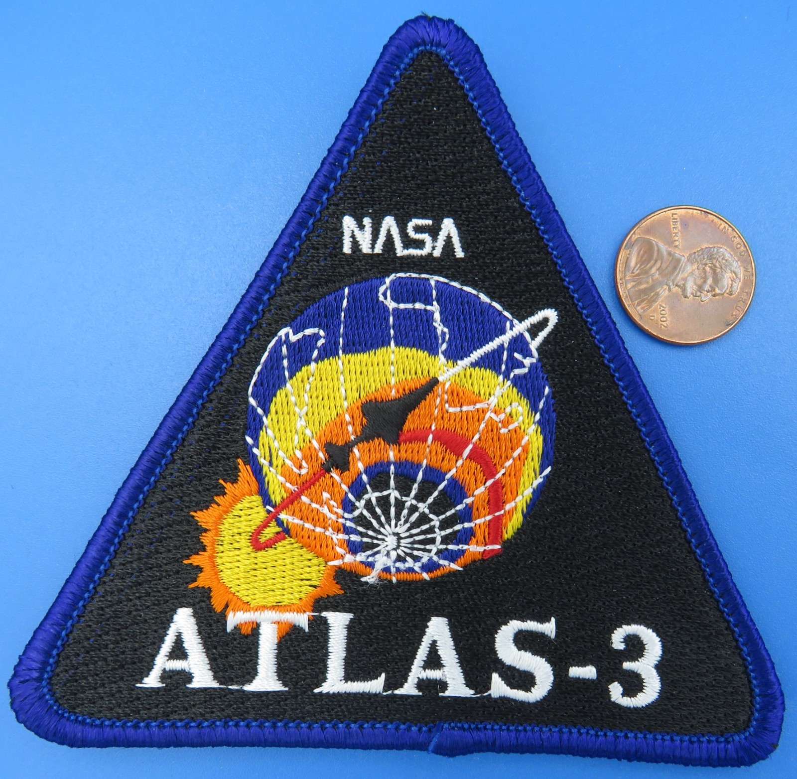NASA PATCH vtg ATLAS-3 Space Shuttle Atlantis STS-66 Study of Earth ATMOSPHERE
