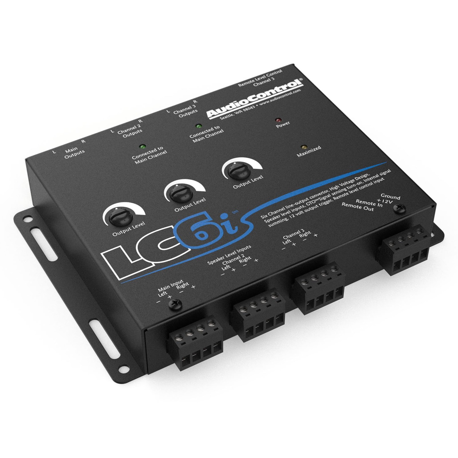 LC6i Black 6 Channel Line Out Converter with Internal Summing