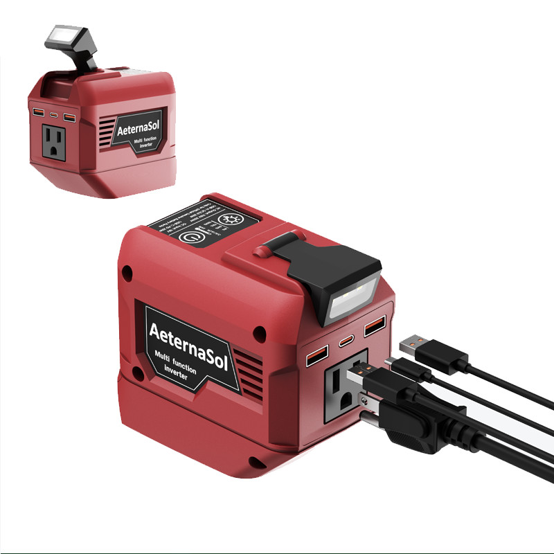 Peak 500W Surge 250W Power Inverter for Milwaukee M18 Battery DC 18V to 110V AC