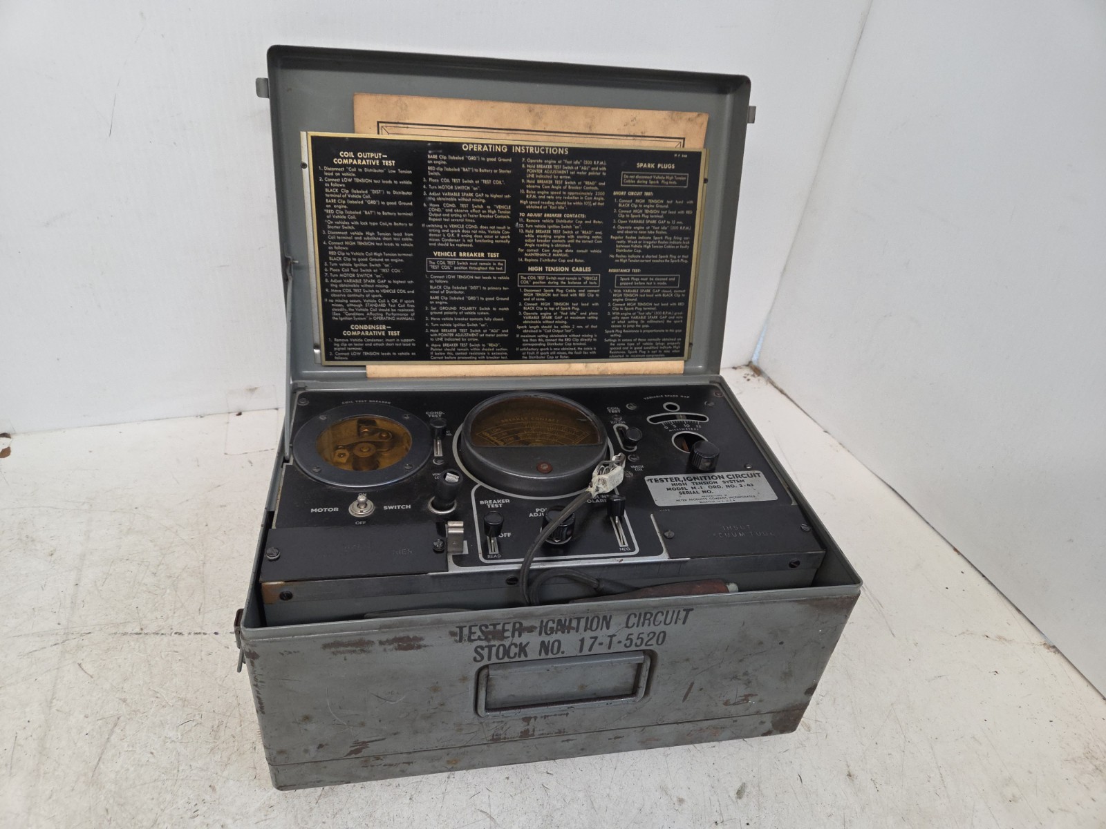 Vintage Heyer M-1 Ignition Tester For 6-volt And 12-volt