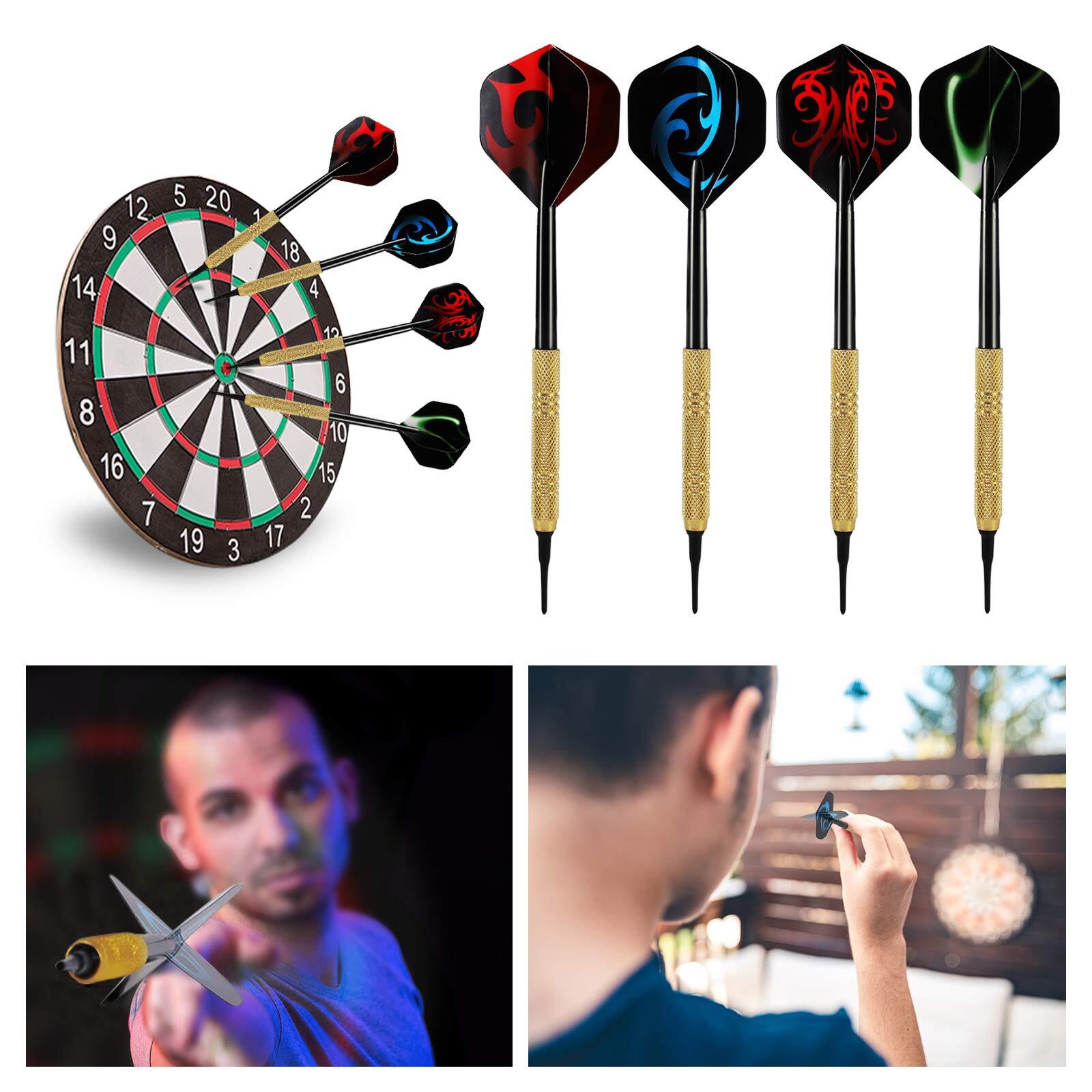12Pc Darts Plastic Tip 14G Plastic Tipped Dart with 36 Extra 2BA Replacement Tip