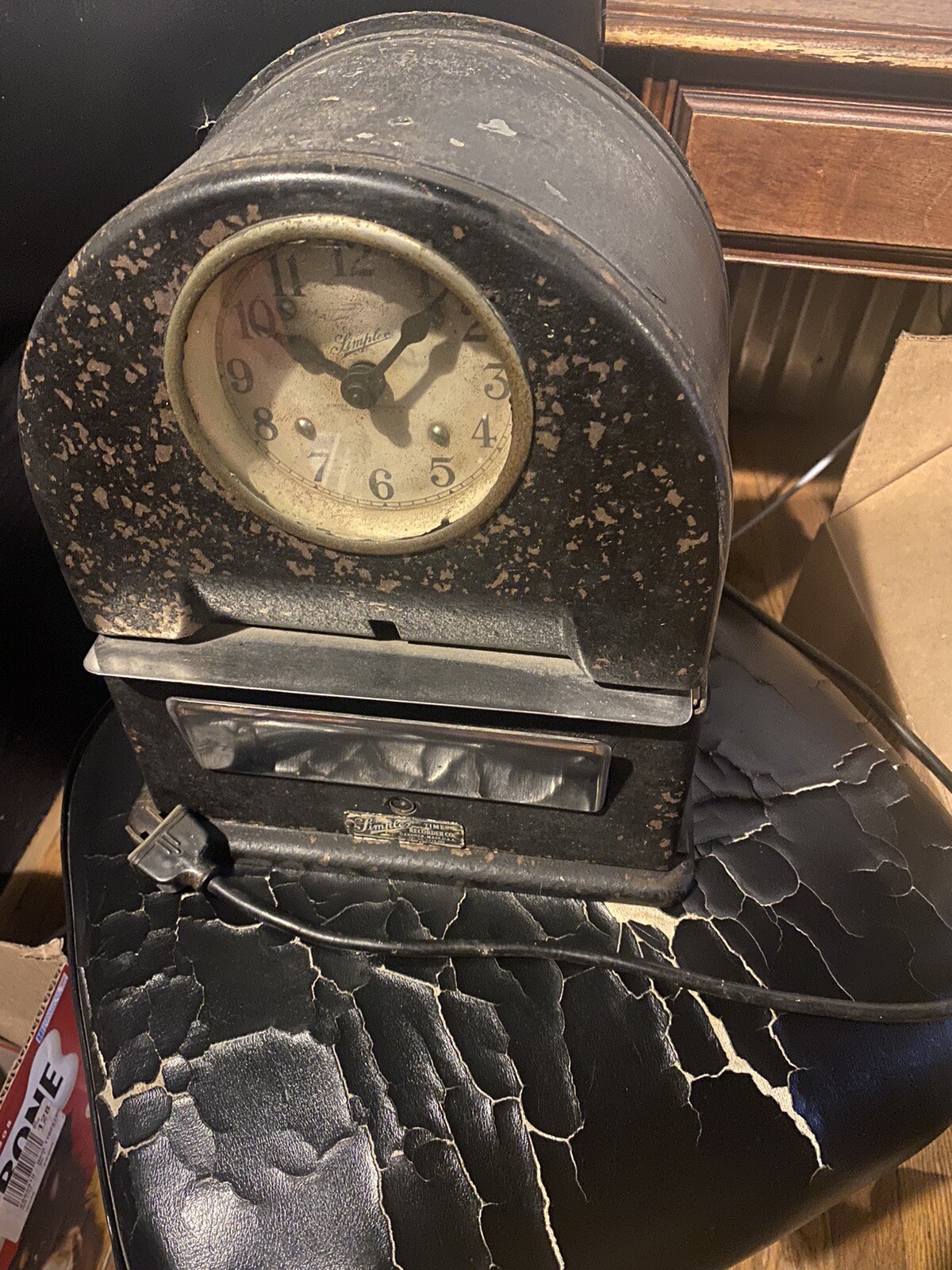 SIMPLEX TIME RECORDER TIME EQUIPMENT SEATTLE WASH PUNCH CLOCK WORKS