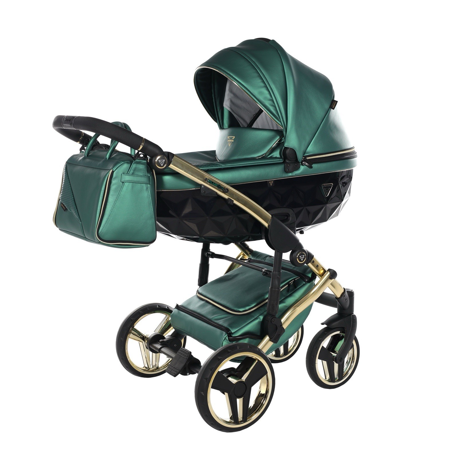 Junama Diamond Stroller Green/Black/Gold