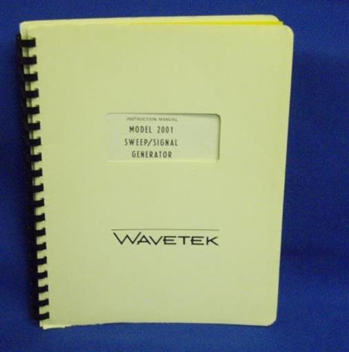 Wavetek 2001 Generator Instruction Manual w/SCHEMATICS