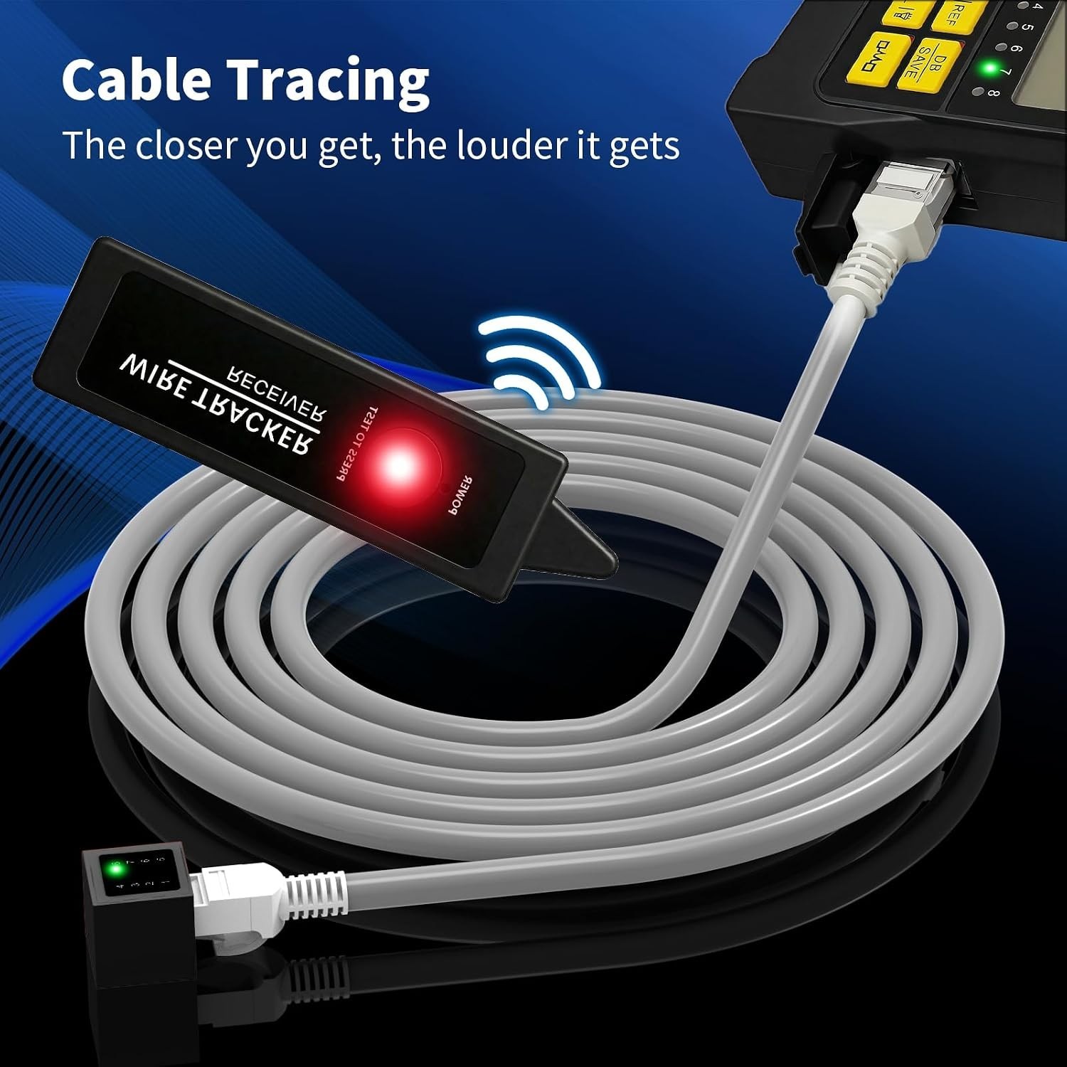 Portable 5-in-1 Network Tester with Optical Power Meter & Fault Locator Function