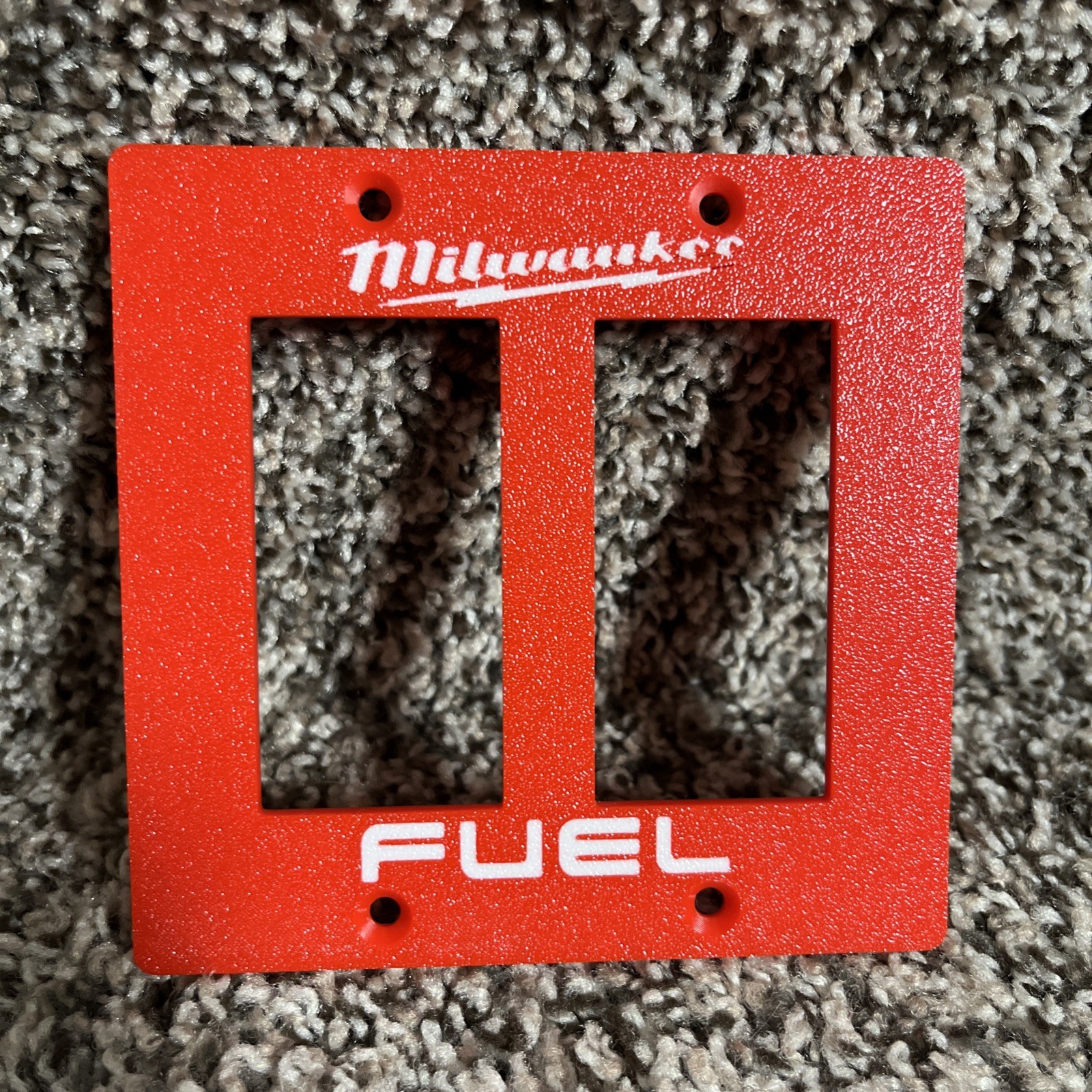 Milwaukee Fuel Dual 2 Gang Light Switch Face Plate Man Cave Garage Shop NEW!