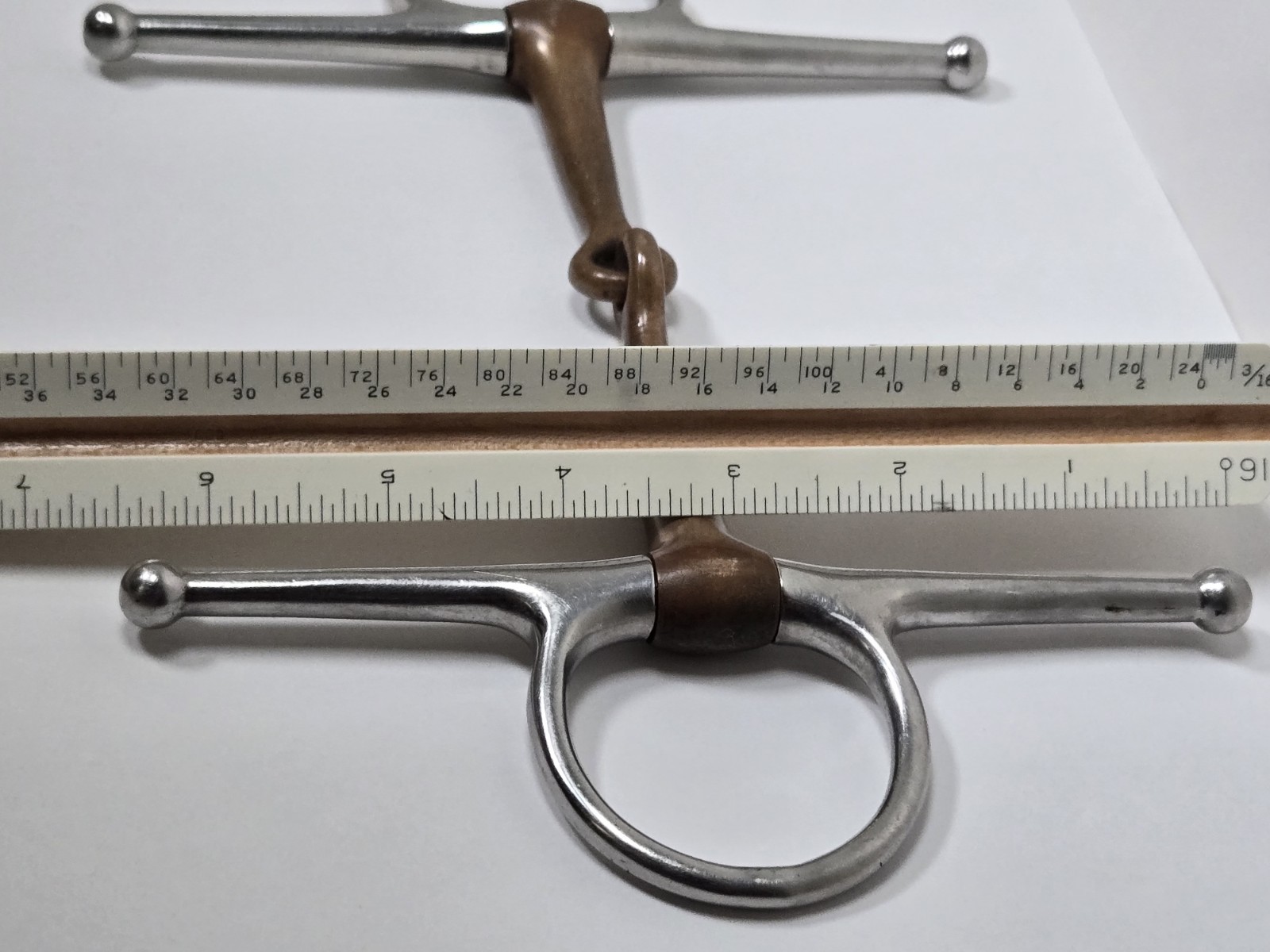 Used Full 6 1/2 Cheek Snaffle Bit Checopper Mouth Bit